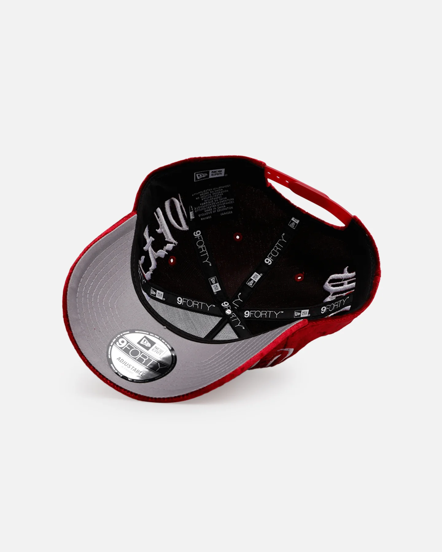 New Era Mexico National Baseball Team 'Velvet Gothic Script' 9FORTY A-Frame Snapback Maroon - Image 7