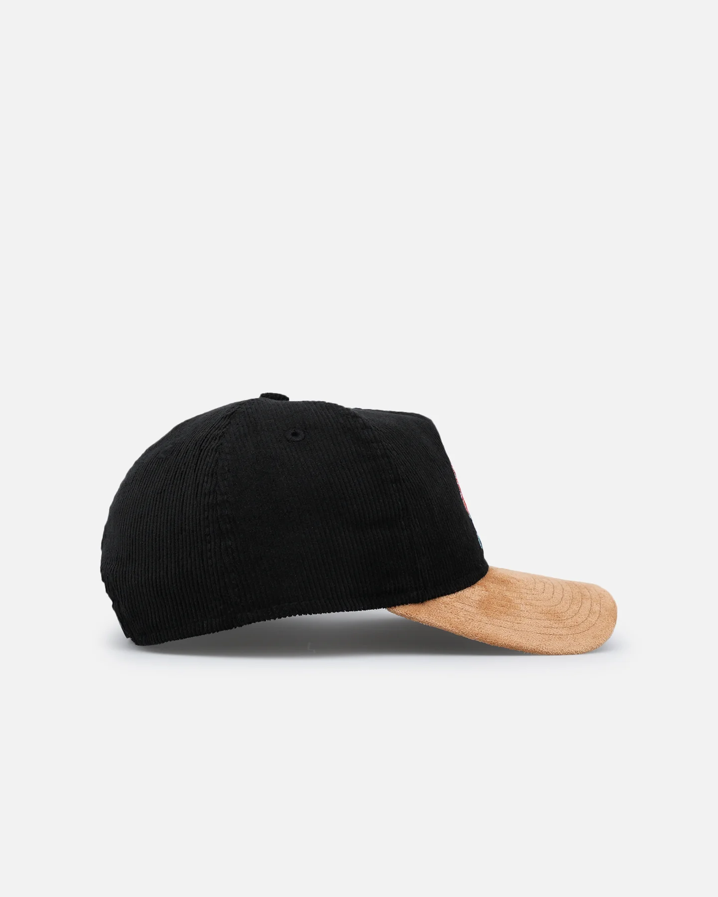 New Era Miami Dolphins 'Corduroy Suede' Pre-Curved Golfer Snapback Washed Black - Image 4