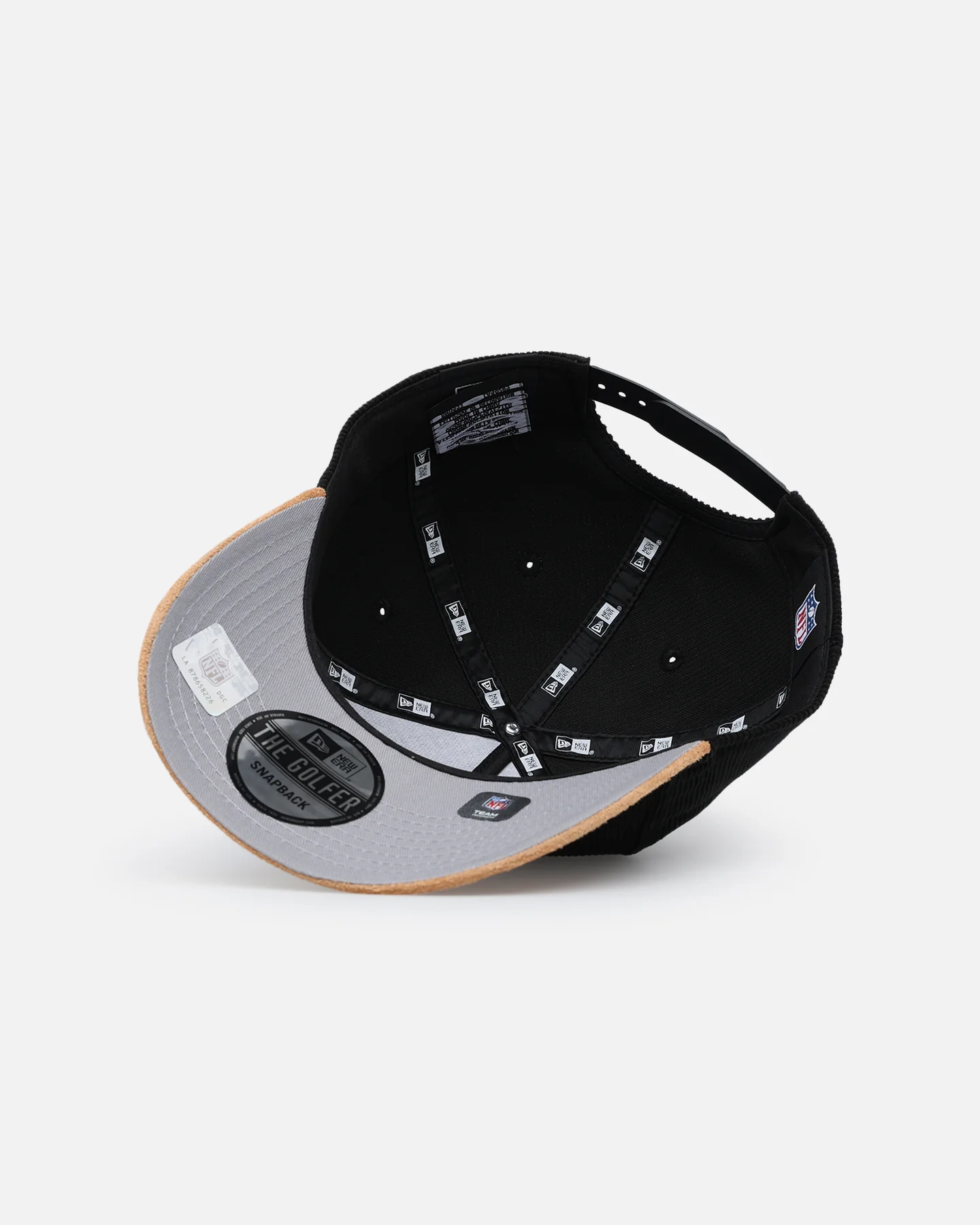 New Era Miami Dolphins 'Corduroy Suede' Pre-Curved Golfer Snapback Washed Black - Image 6