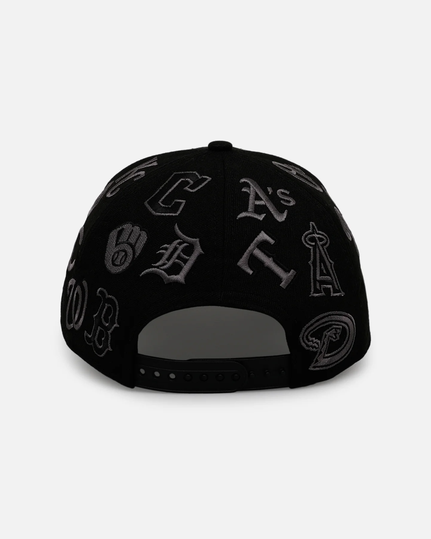 New Era MLB 'All Over Leagues' 9FORTY A-Frame Snapback Black/Charcoal - Image 2