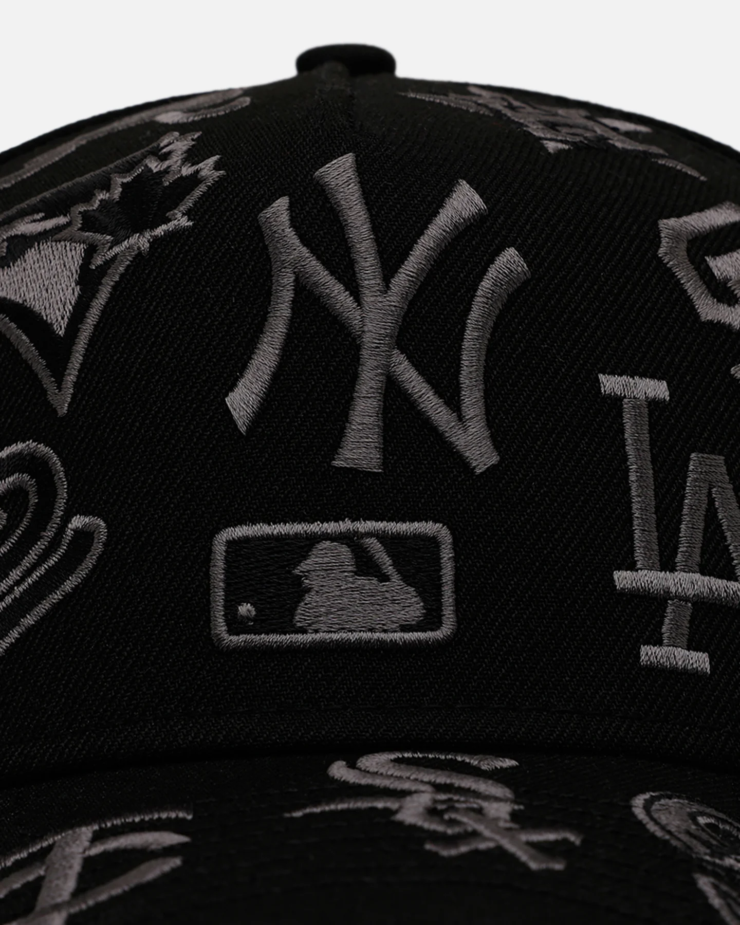 New Era MLB 'All Over Leagues' 9FORTY A-Frame Snapback Black/Charcoal - Image 5