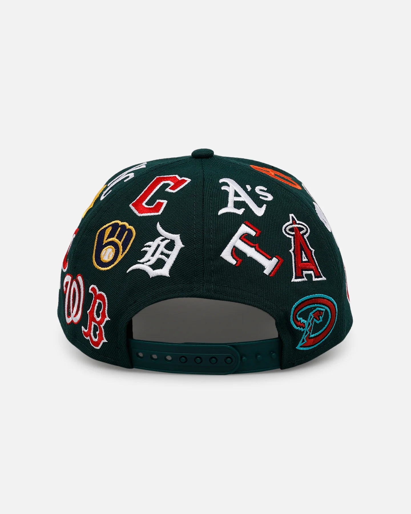 New Era MLB 'All Over Leagues' 9FORTY A-Frame Snapback Dark Green - Image 2