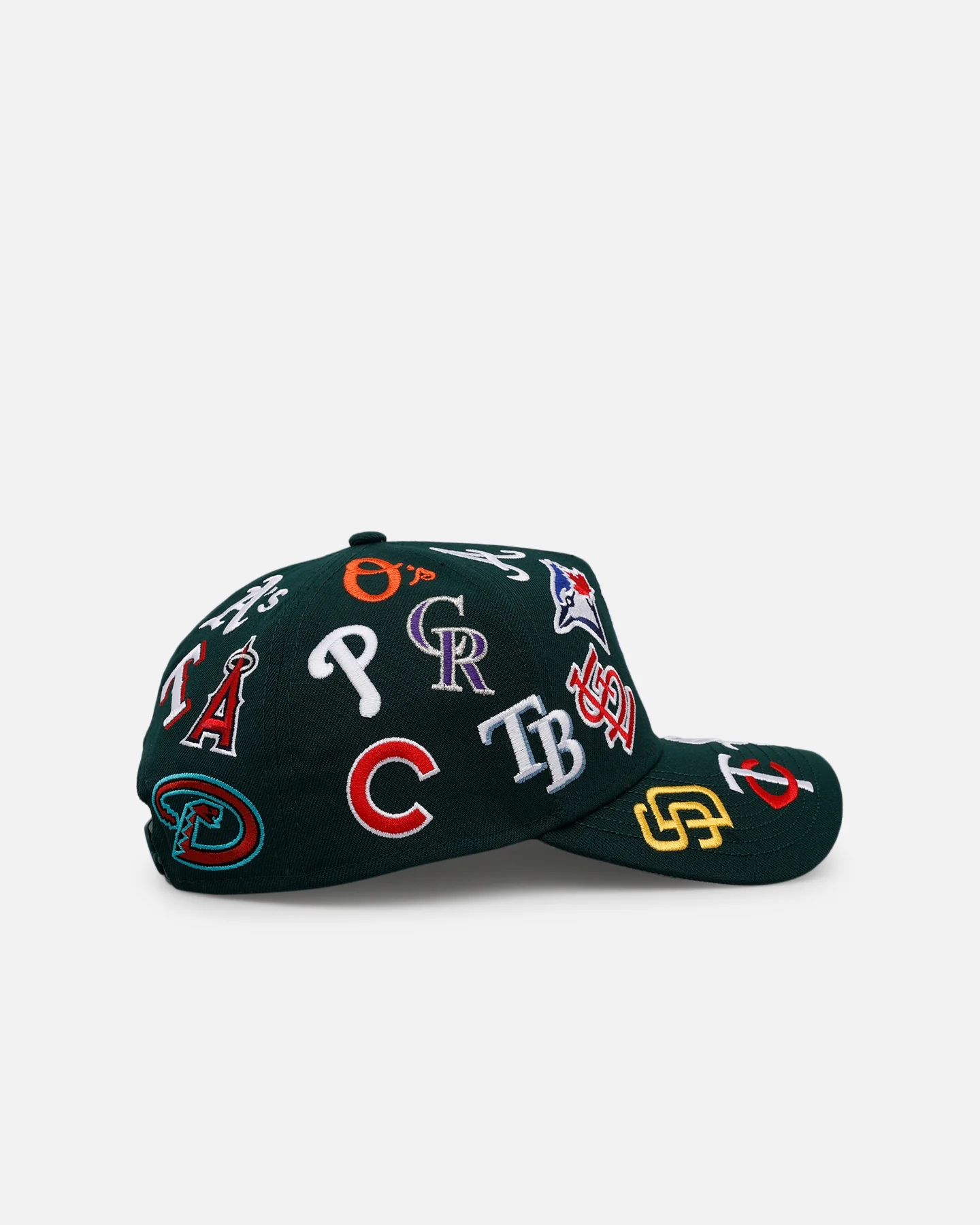 New Era MLB 'All Over Leagues' 9FORTY A-Frame Snapback Dark Green - Image 3