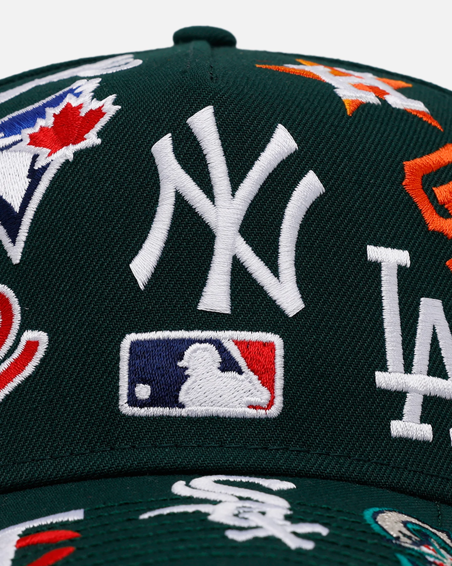 New Era MLB 'All Over Leagues' 9FORTY A-Frame Snapback Dark Green - Image 5