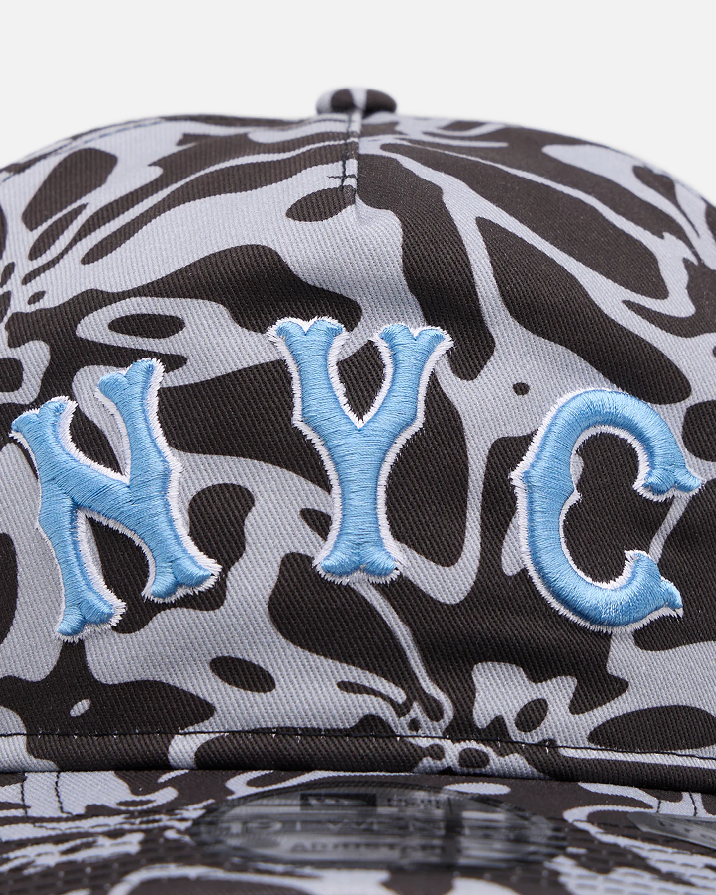 New Era New York Mets 'Brushed Cotton' 19TWENTY Strapback Black/Light Blue - Image 5
