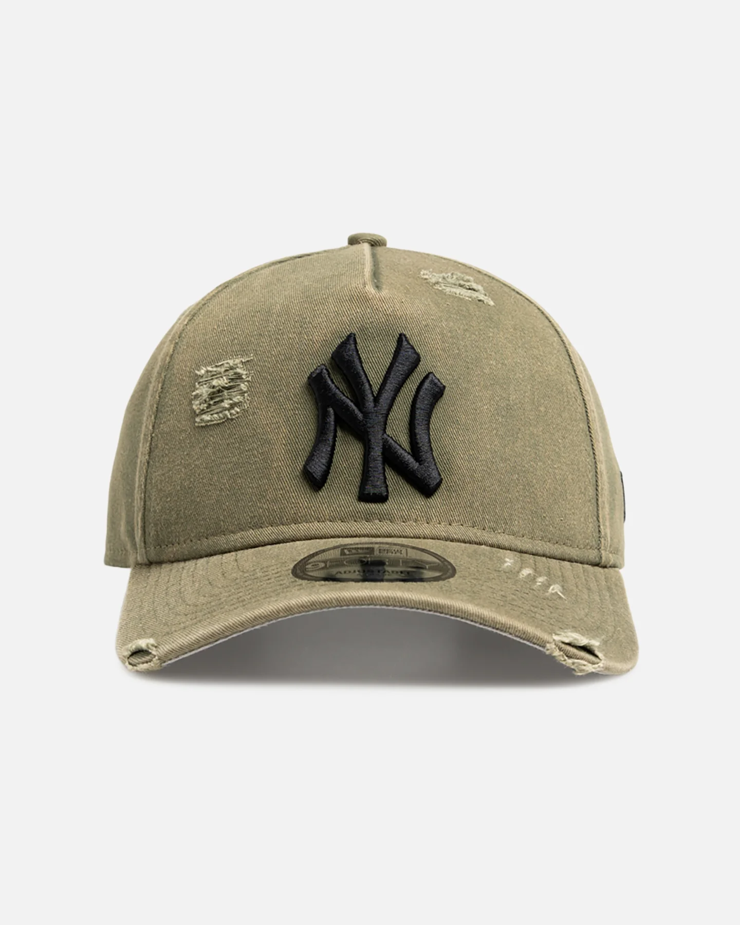 New Era New York Yankees 'Distressed Olive' 9FORTY A-Frame Snapback Olive