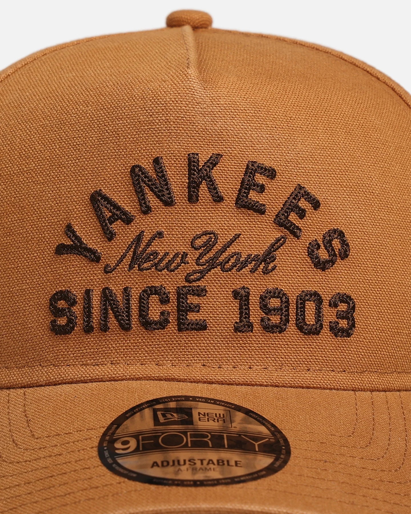 New Era New York Yankees 'Washed Canvas' 9FORTY A-Frame Snapback Walnut - Image 5