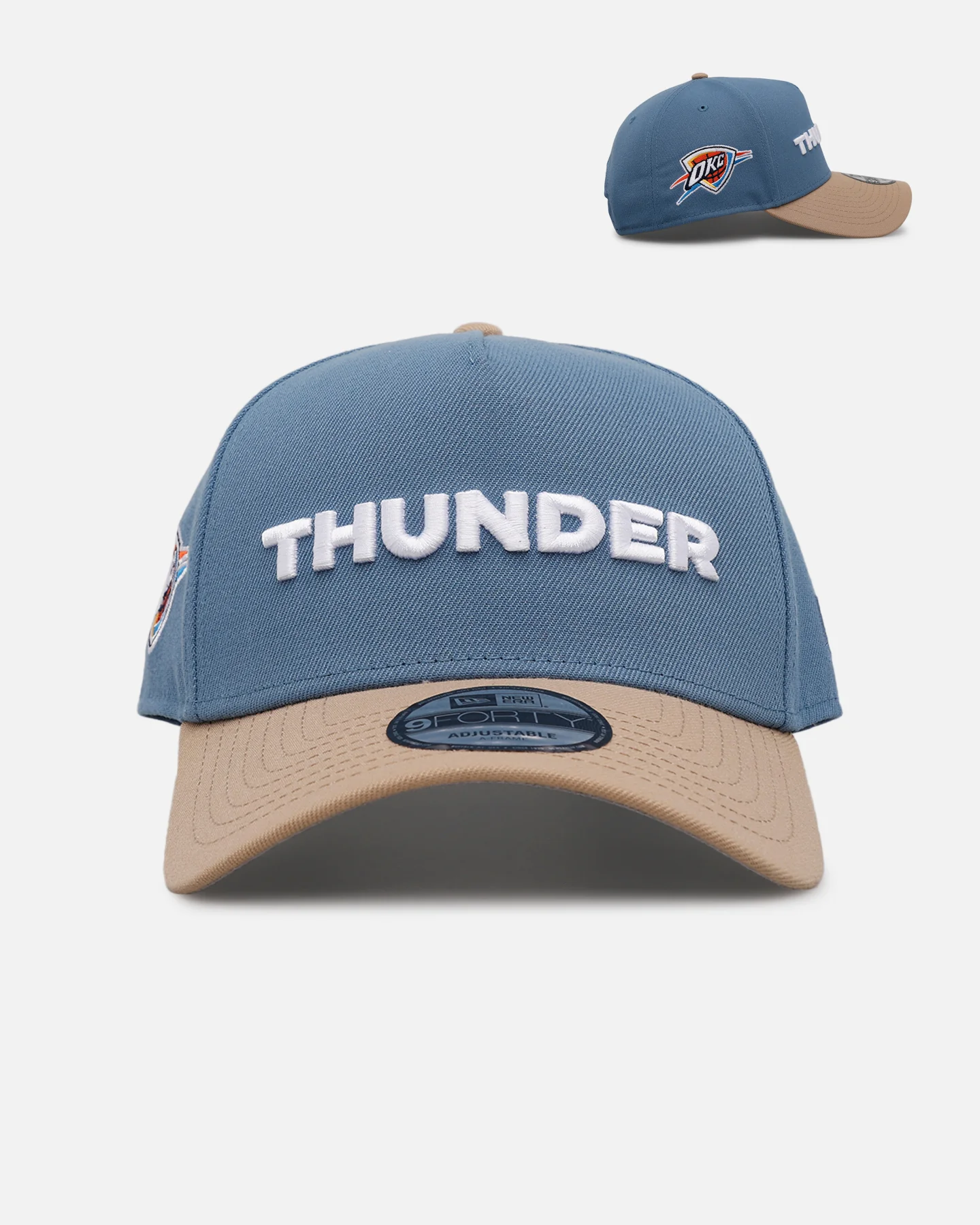 New Era Oklahoma City Thunder 'Easy Breezy' 9FORTY A-Frame Snapback Blue/Tan