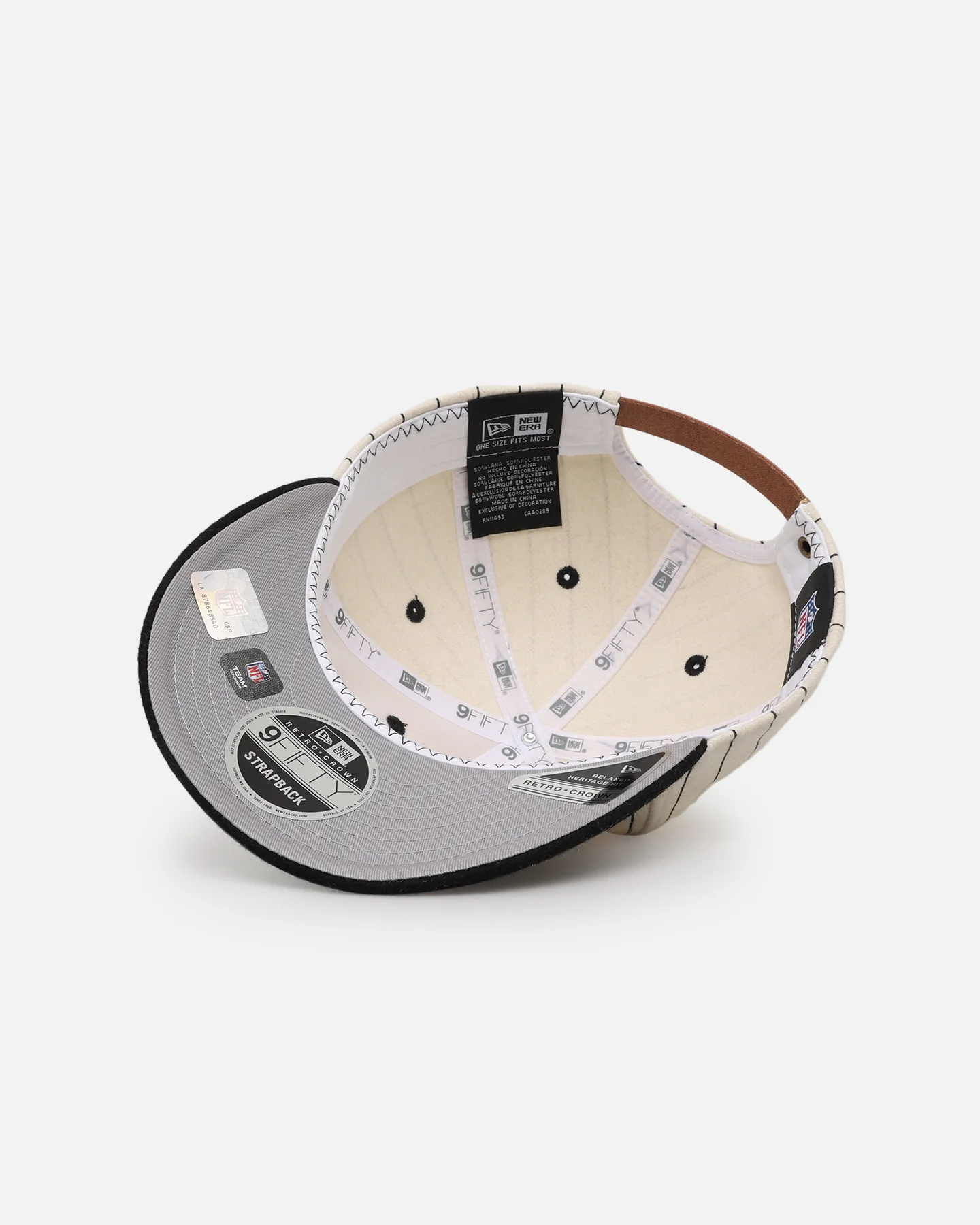 New Era San Francisco 49ers 9FIFTY Retro Crown Strapback Off White/Black - Image 7
