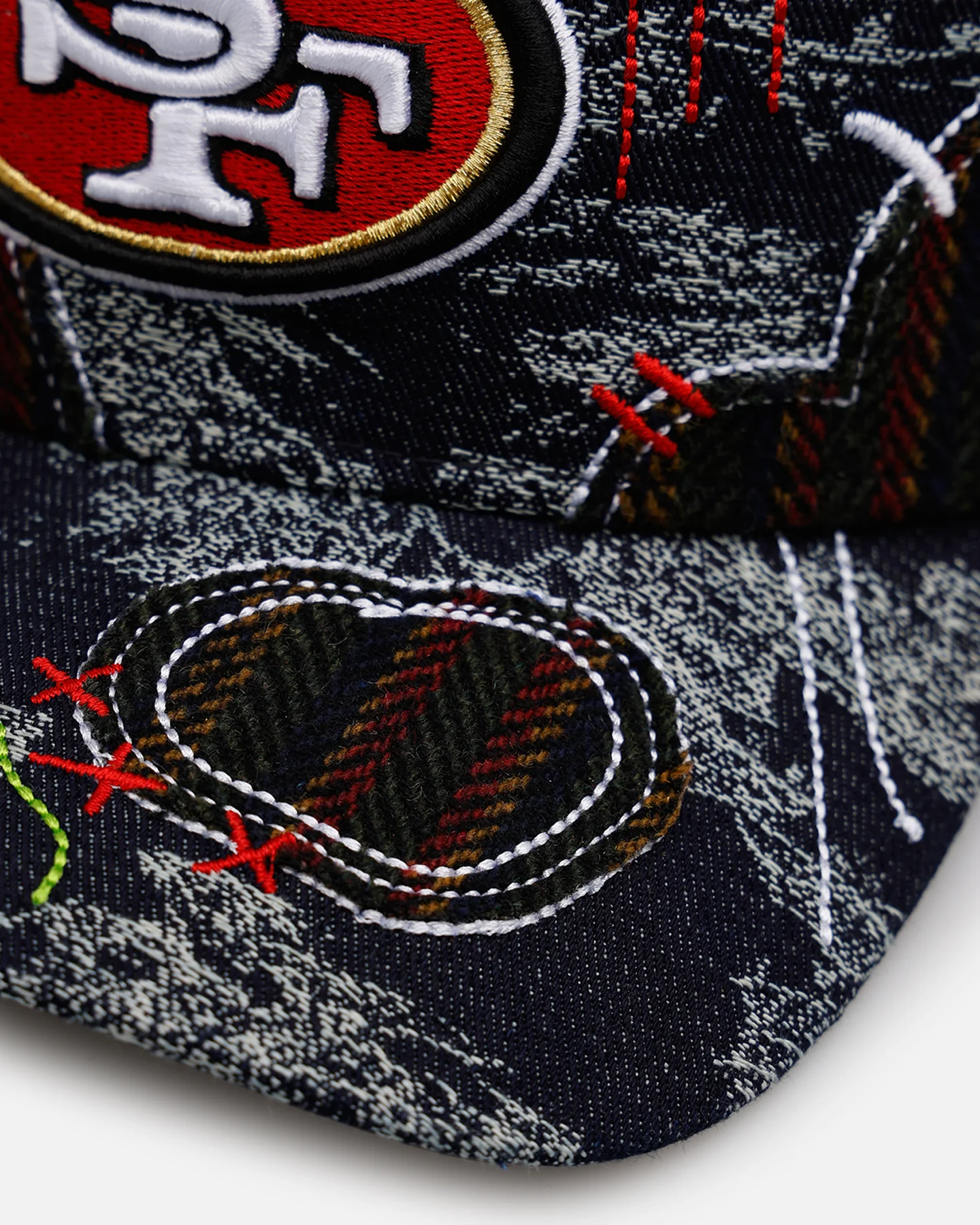 New Era San Francisco 49ers 'Running Stitch' 9FORTY A-Frame Snapback Multi - Image 2