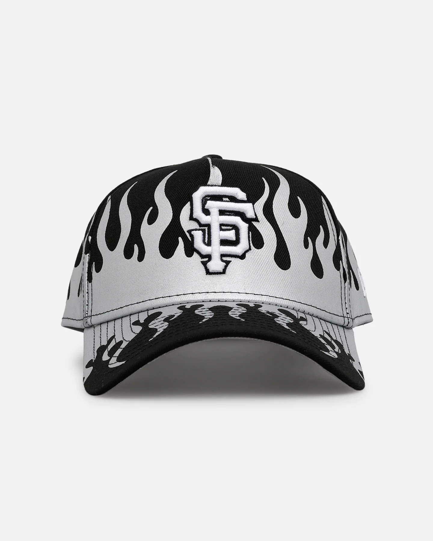 New Era San Francisco Giants 'Metallic Flames' 9FORTY A-Frame Snapback Black/Silver