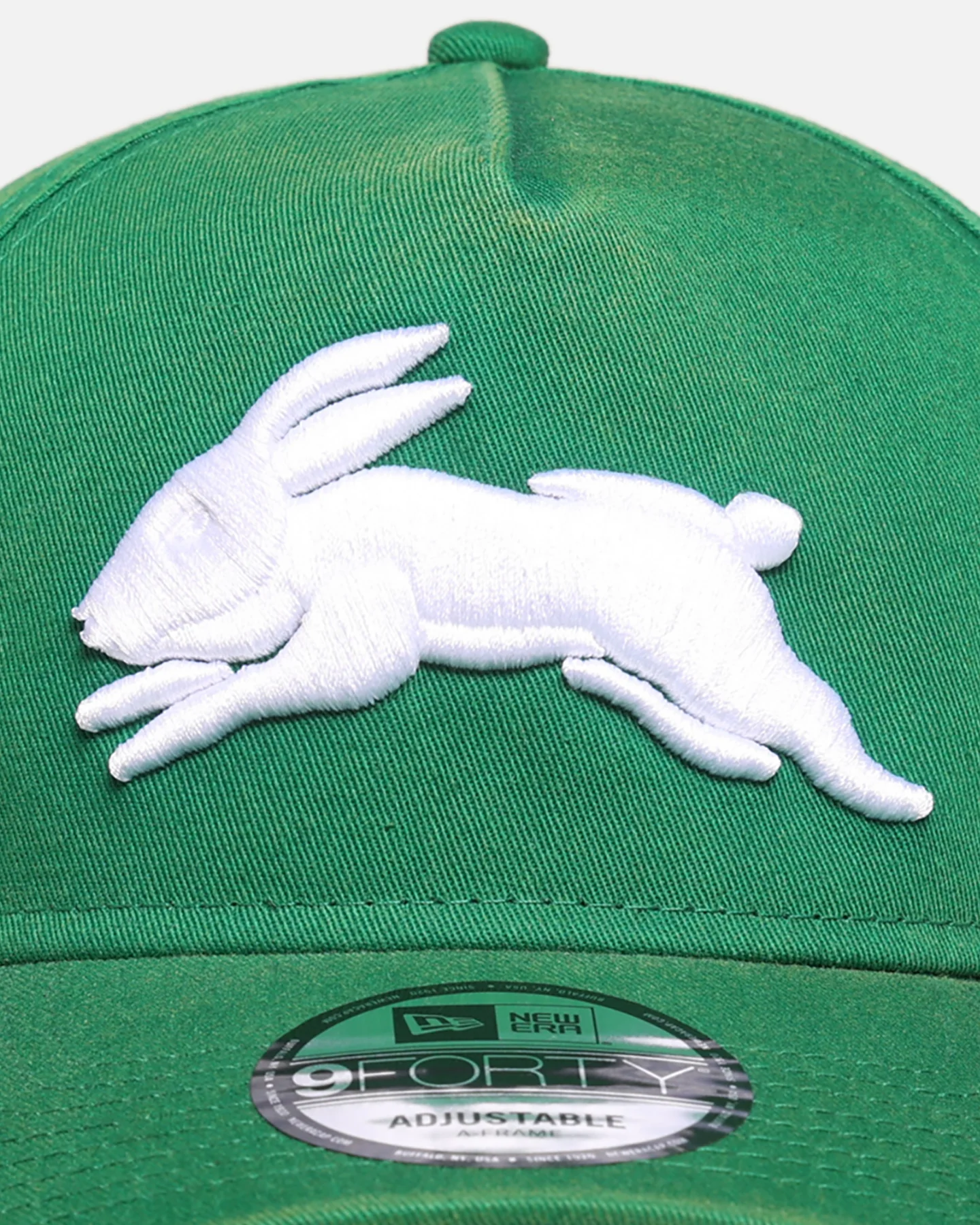 New Era South Sydney Rabbitohs 'NRL Washed OTC' 9FORTY A-Frame Snapback Dark Green - Image 5