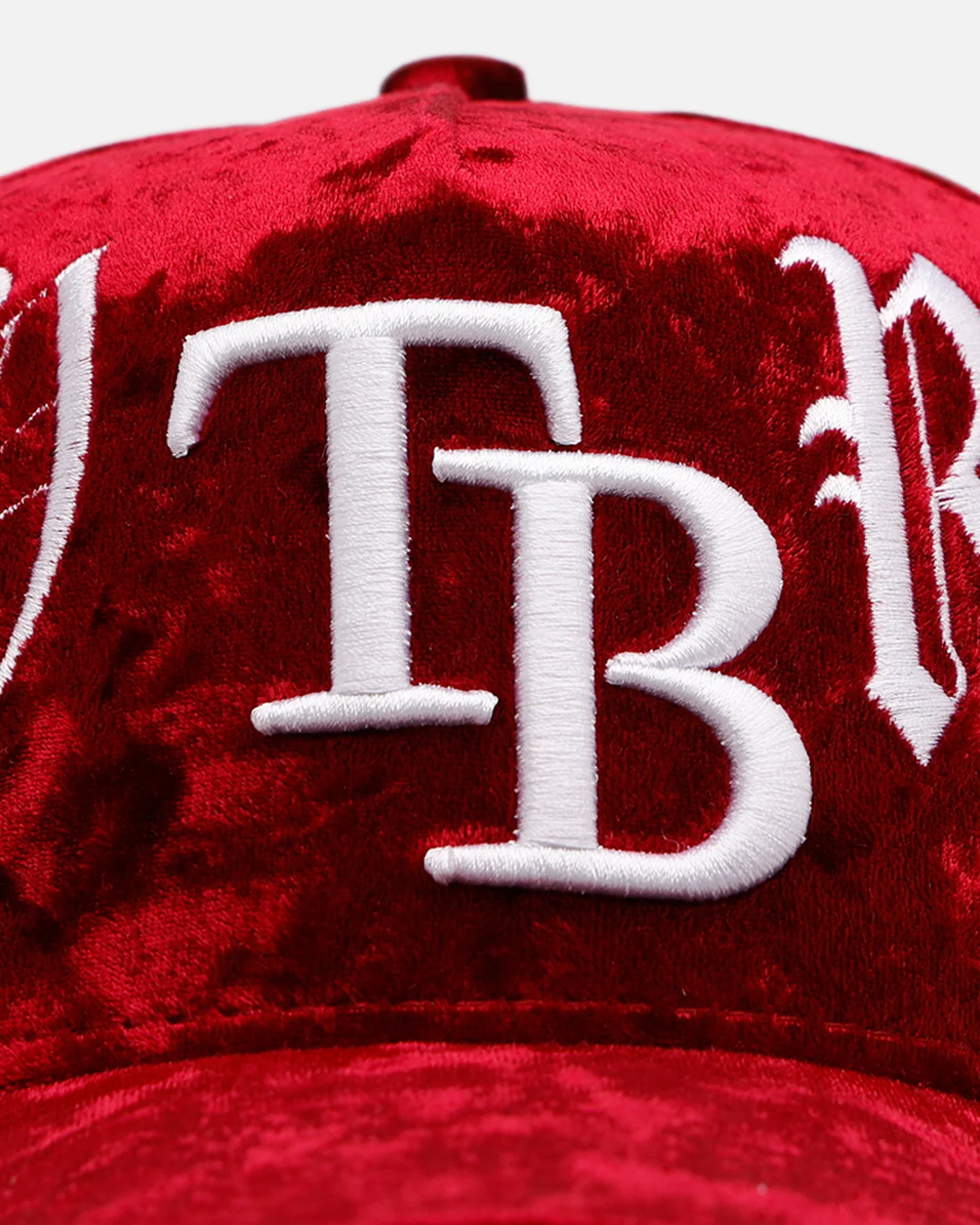 New Era Tampa Bay Rays 'Velvet Gothic Script' 9FORTY A-Frame Snapback Maroon - Image 6