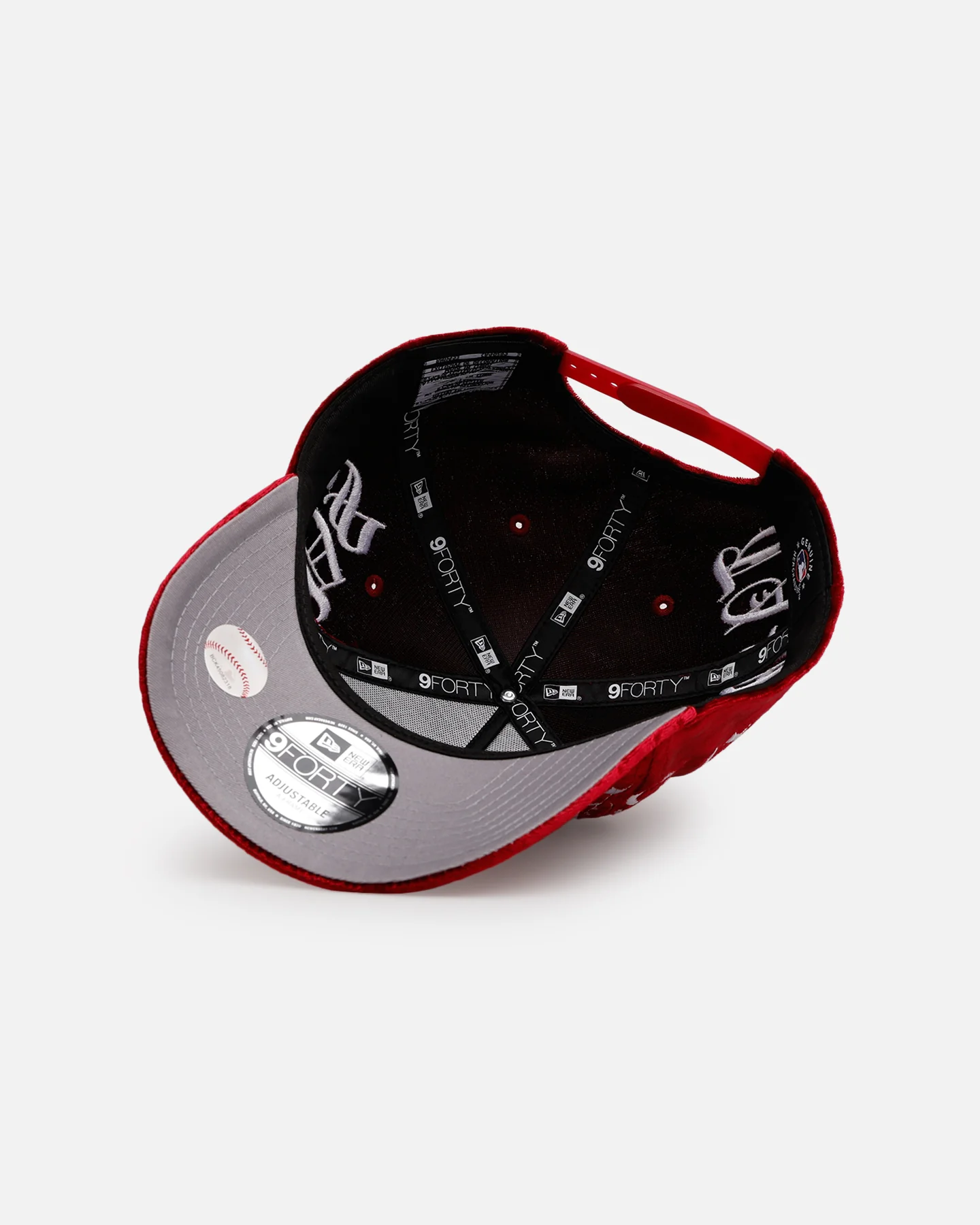 New Era Tampa Bay Rays 'Velvet Gothic Script' 9FORTY A-Frame Snapback Maroon - Image 7