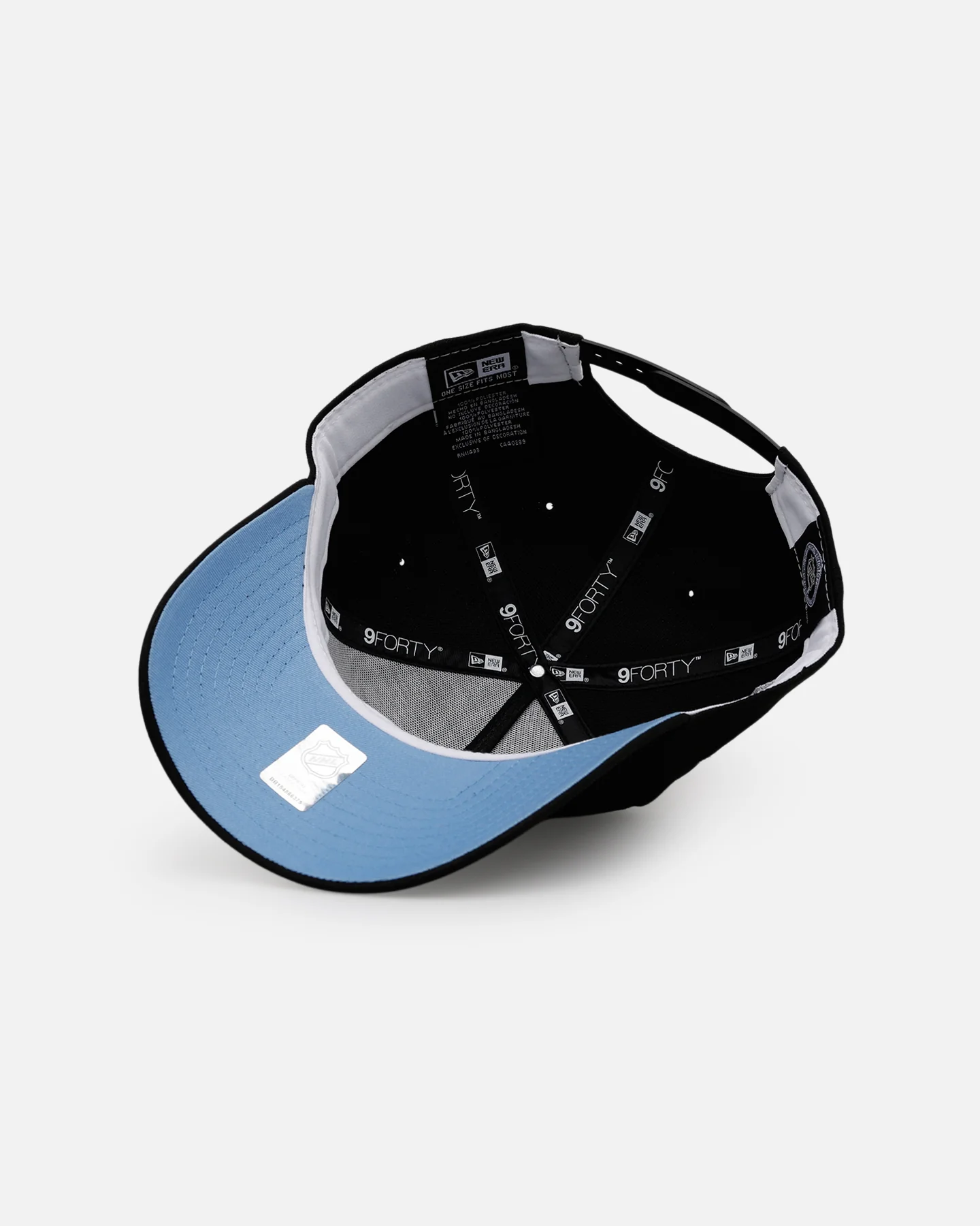 New Era Toronto Maple Leafs 'Black And Sky Blue' 9FORTY A-Frame Snapback Black/Sky Blue - Image 6