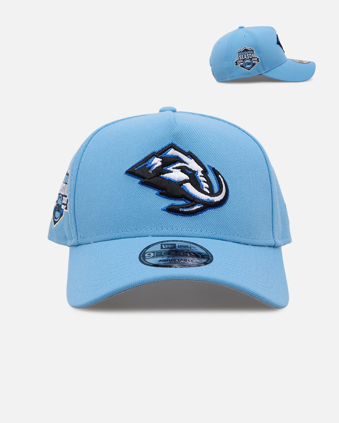 New Era Utah Mammoth 'Black Sky Blue' 9FORTY A-Frame Snapback Sky Blue