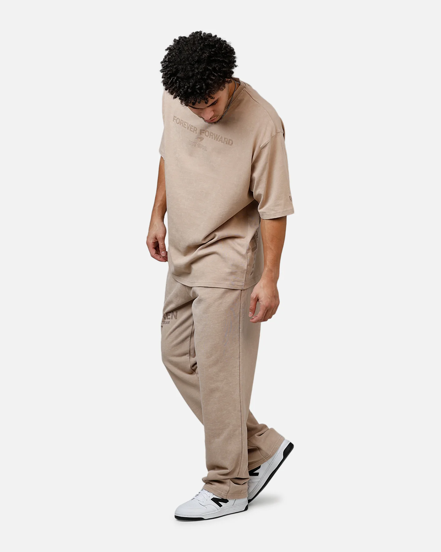 New Era X Mclaren Sweat Pants Taupe - Image 2