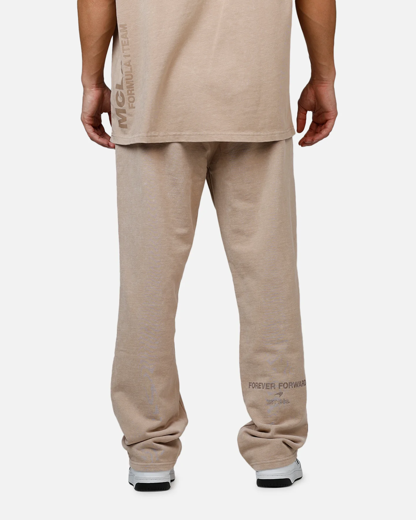 New Era X Mclaren Sweat Pants Taupe - Image 5