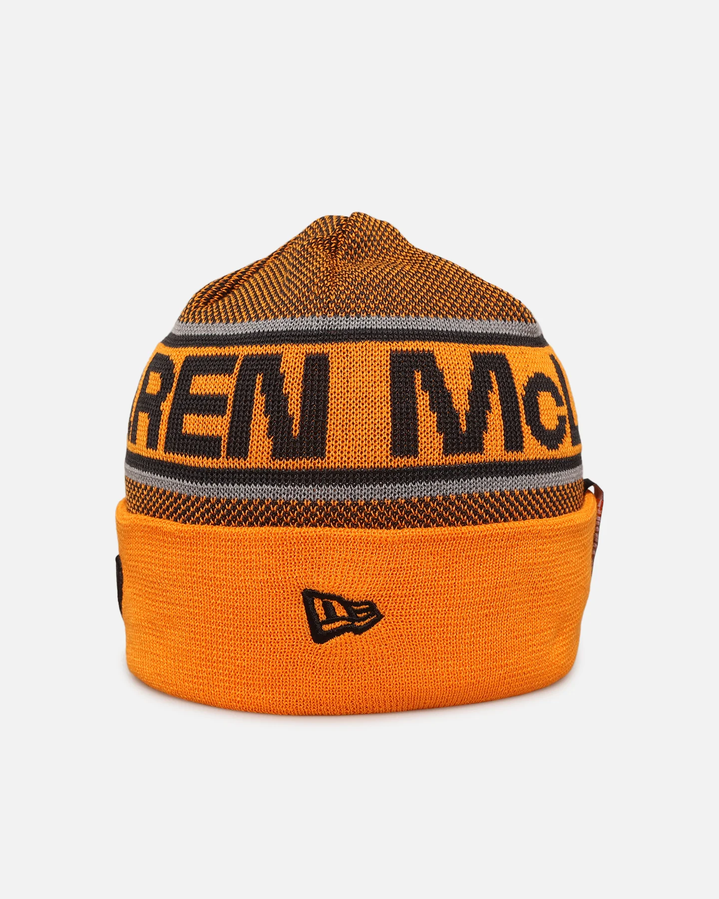 New Era X Mclaren Team Cuff Knit Beanie Medium Orange - Image 2