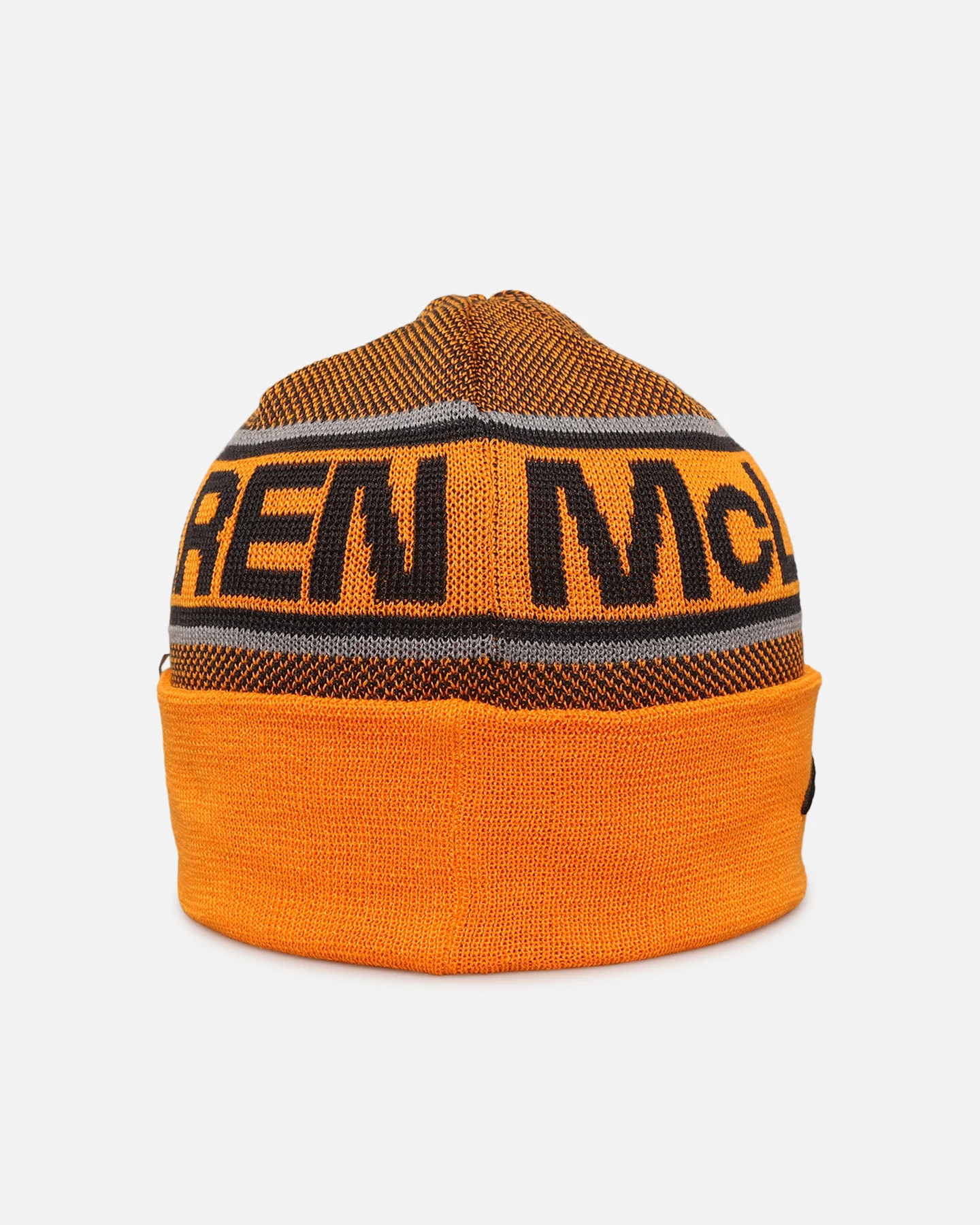 New Era X Mclaren Team Cuff Knit Beanie Medium Orange - Image 4