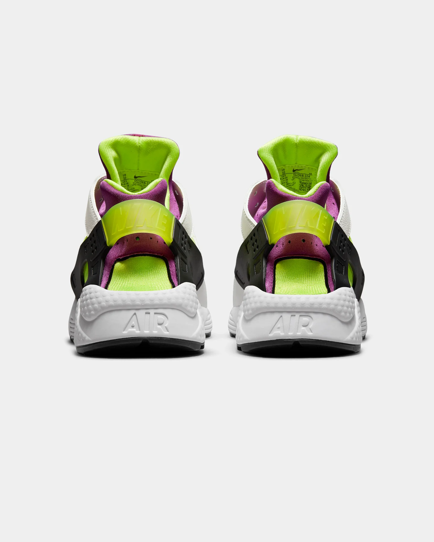 Nike Air Huarache White/Neon Yellow - Image 3