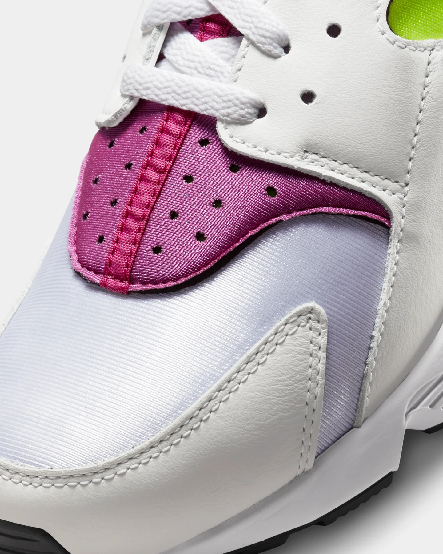 Nike Air Huarache White/Neon Yellow - Image 6
