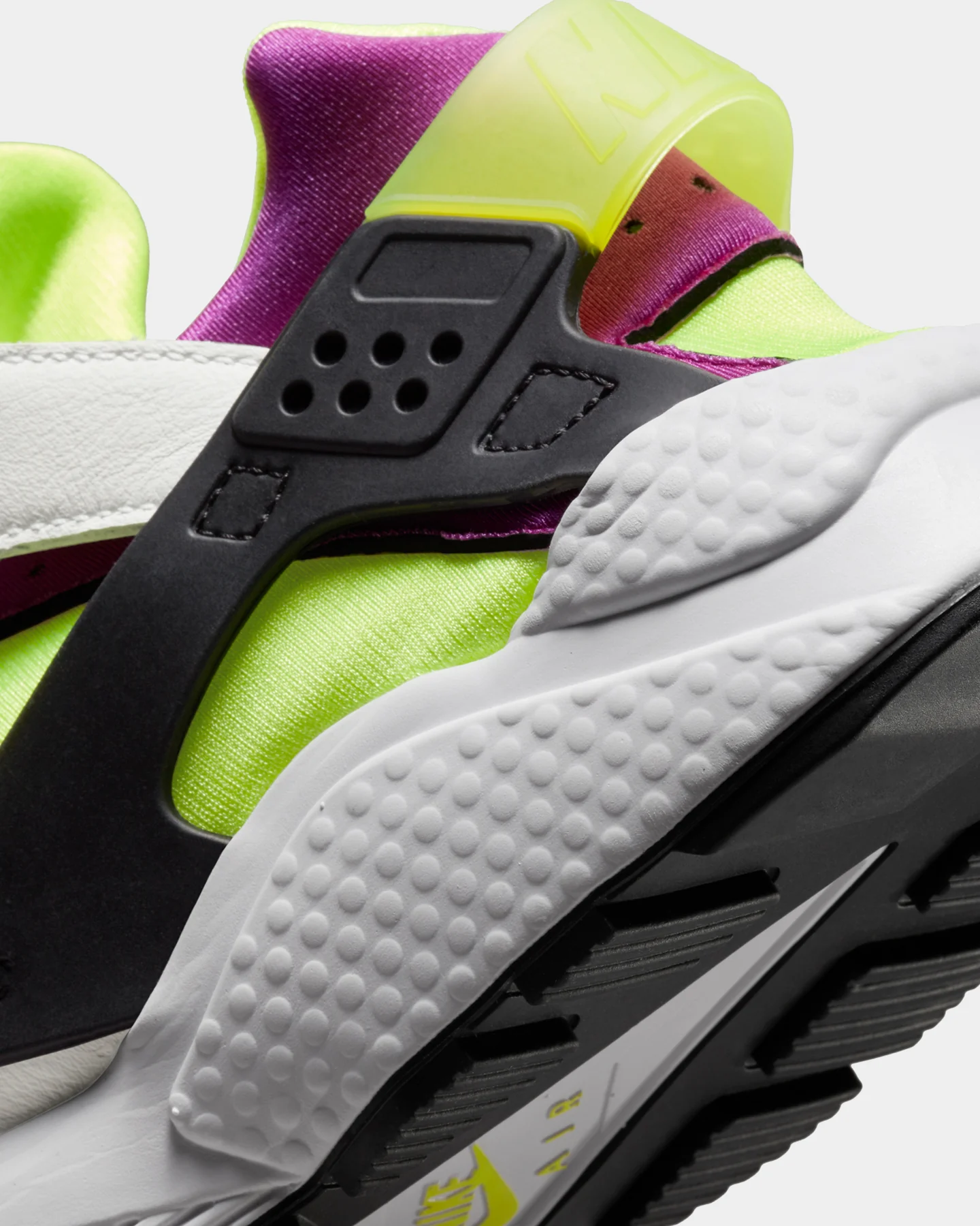 Nike Air Huarache White/Neon Yellow - Image 8