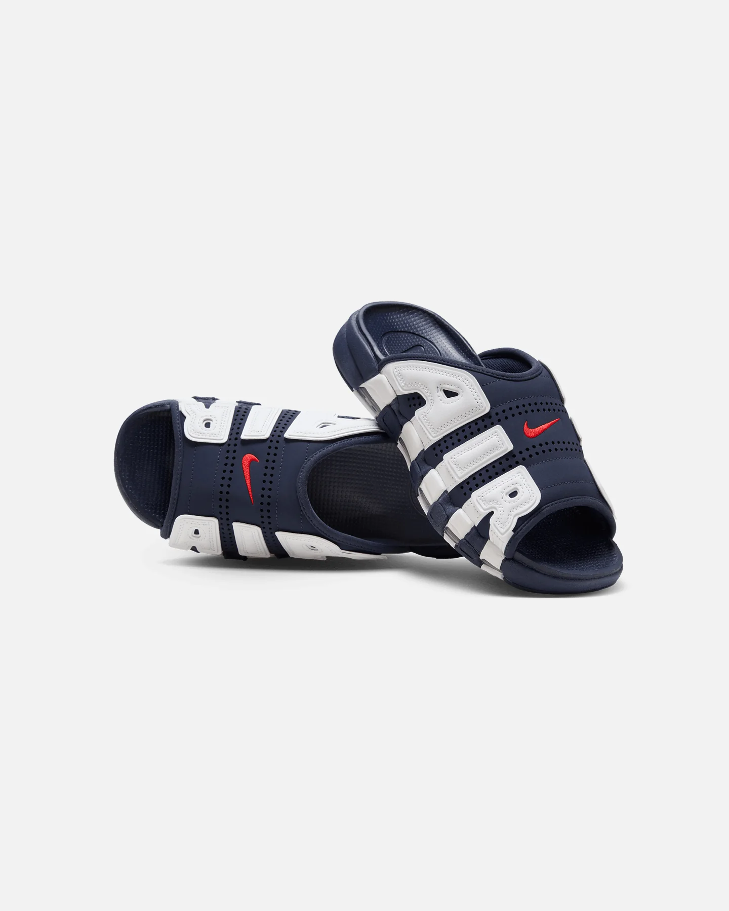 Nike Air More Uptempo Slides Midnight Navy - Image 2