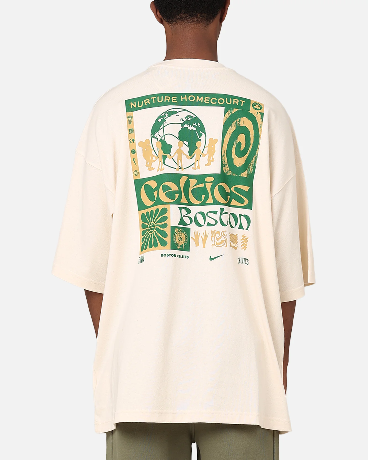 Nike Boston Celtics NBA Courtside Oversized T-Shirt Pure - Image 2
