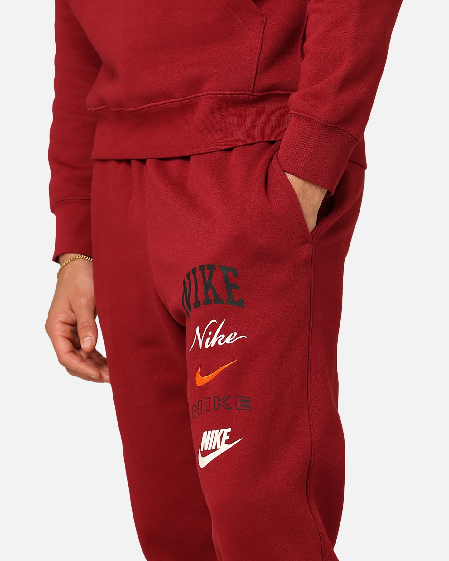 Nike Club Fleece Pants Team Red/Sail - Image 3