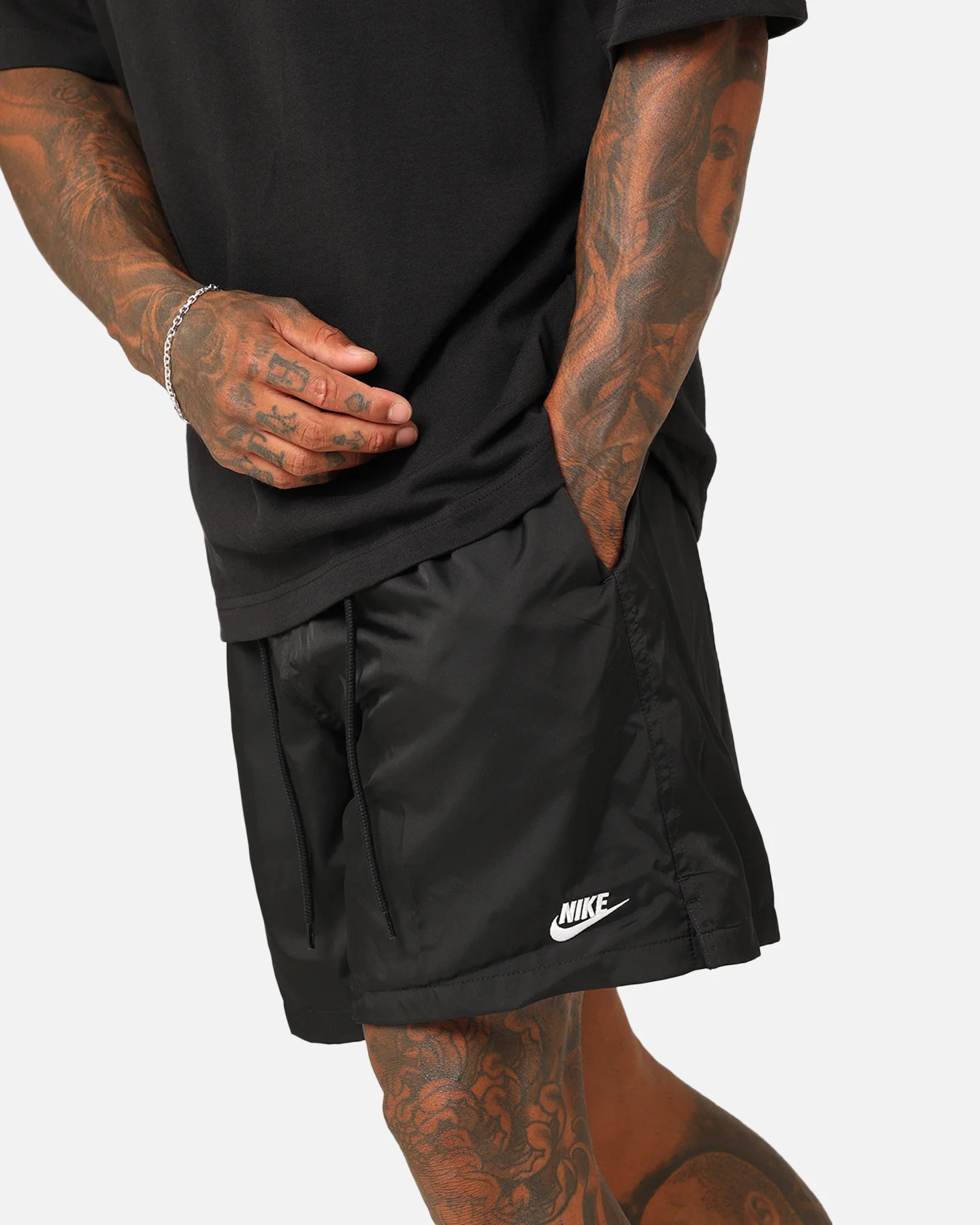 Nike Club Flow Shorts Black/White - Image 4