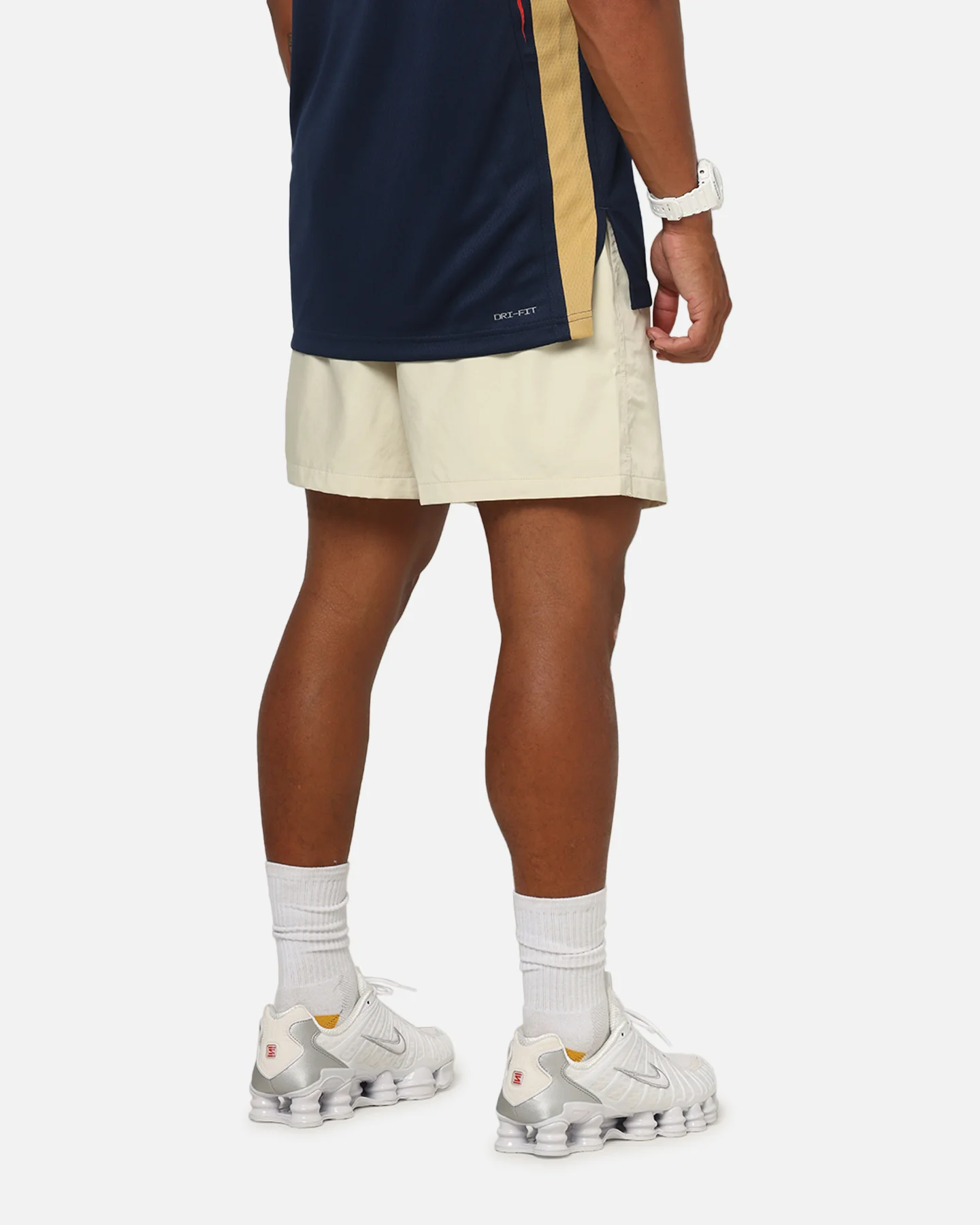 Nike Club Flow Shorts Lt Khaki/White - Image 5