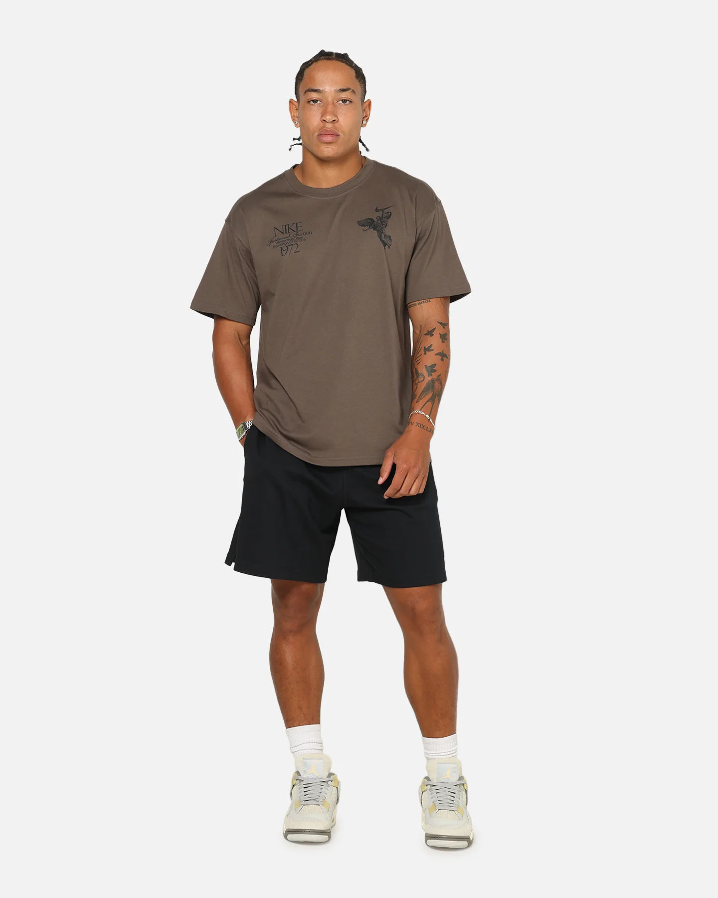Nike Club Knit Shorts Black/White - Image 2