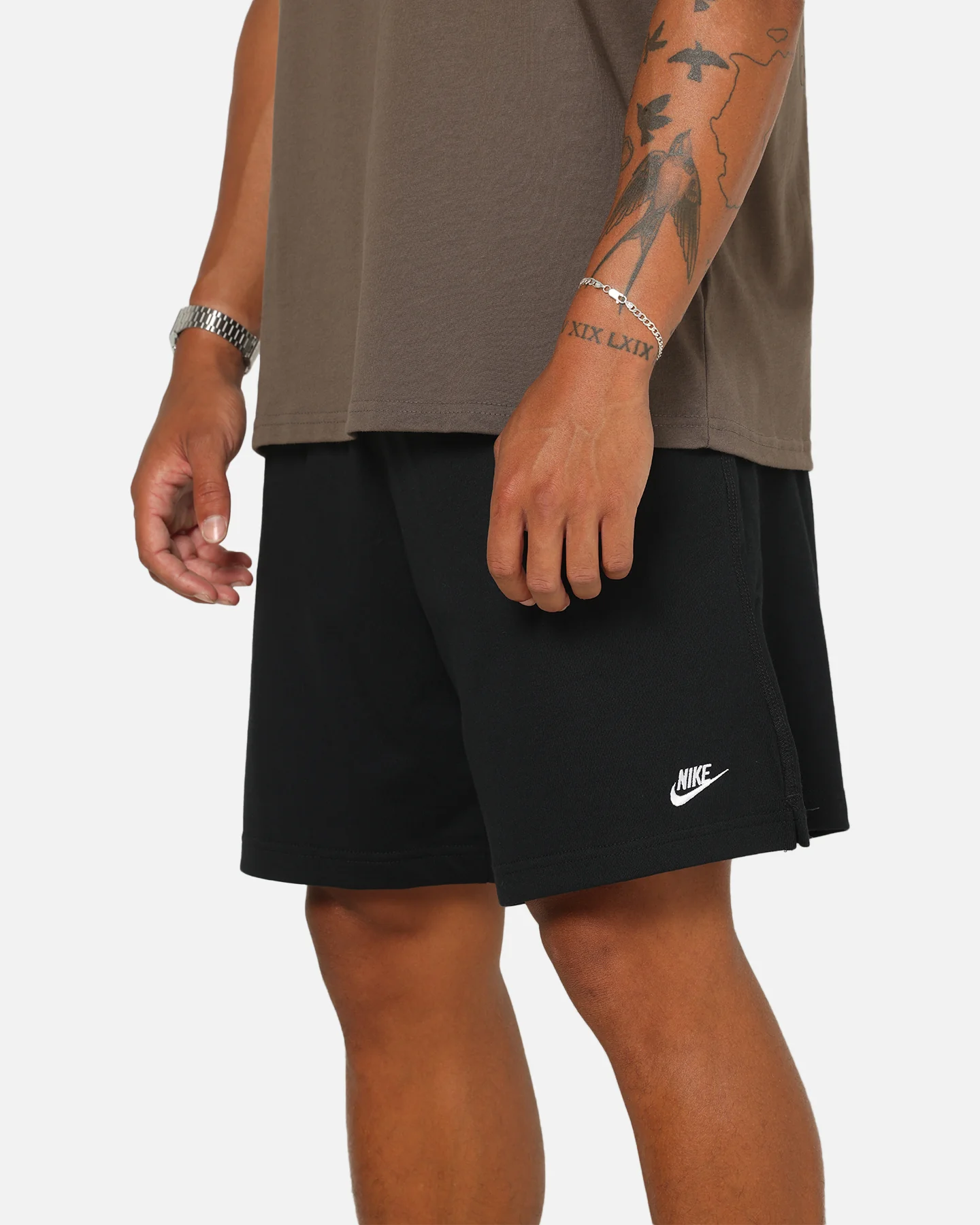 Nike Club Knit Shorts Black/White - Image 3
