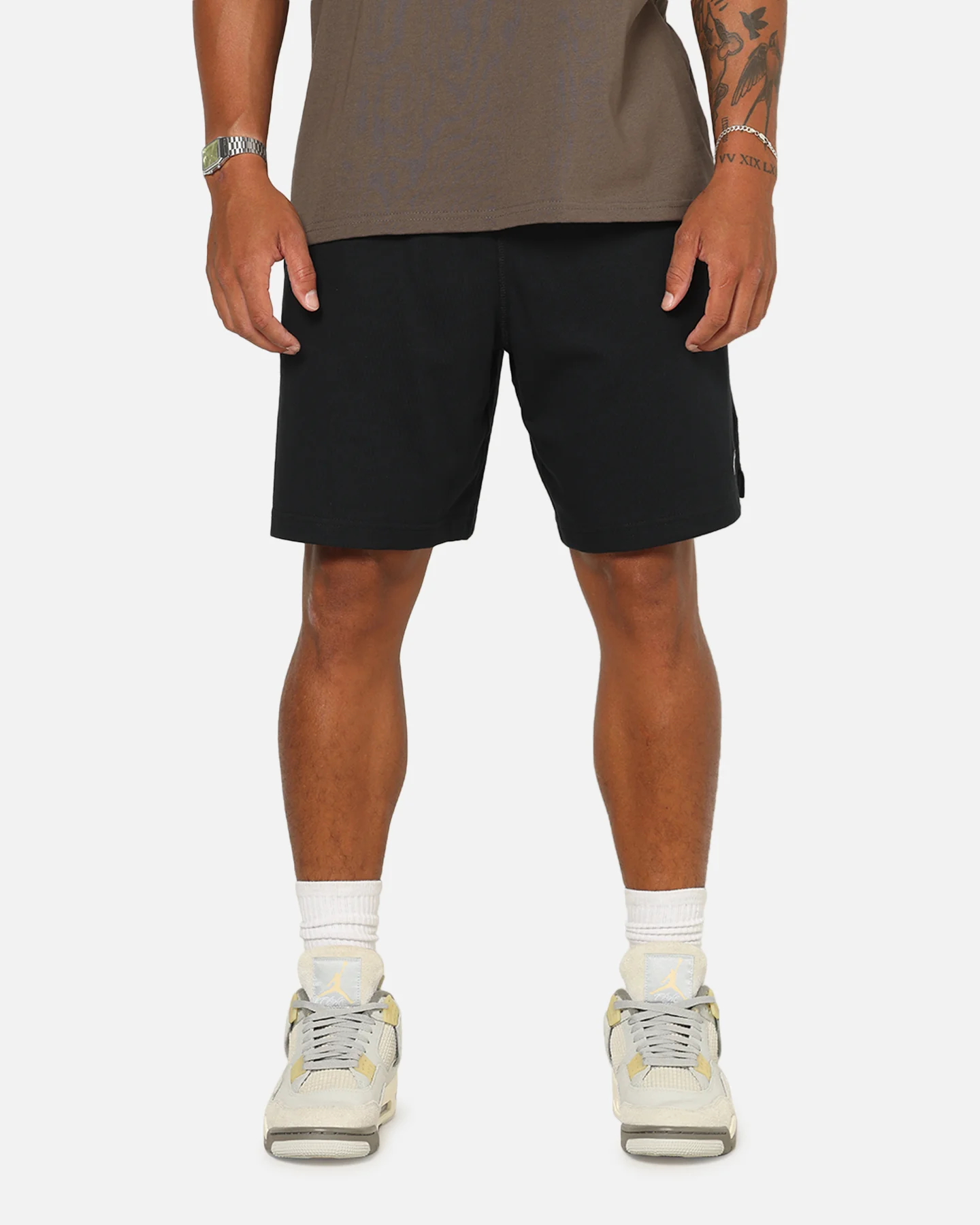 Nike Club Knit Shorts Black/White - Image 6