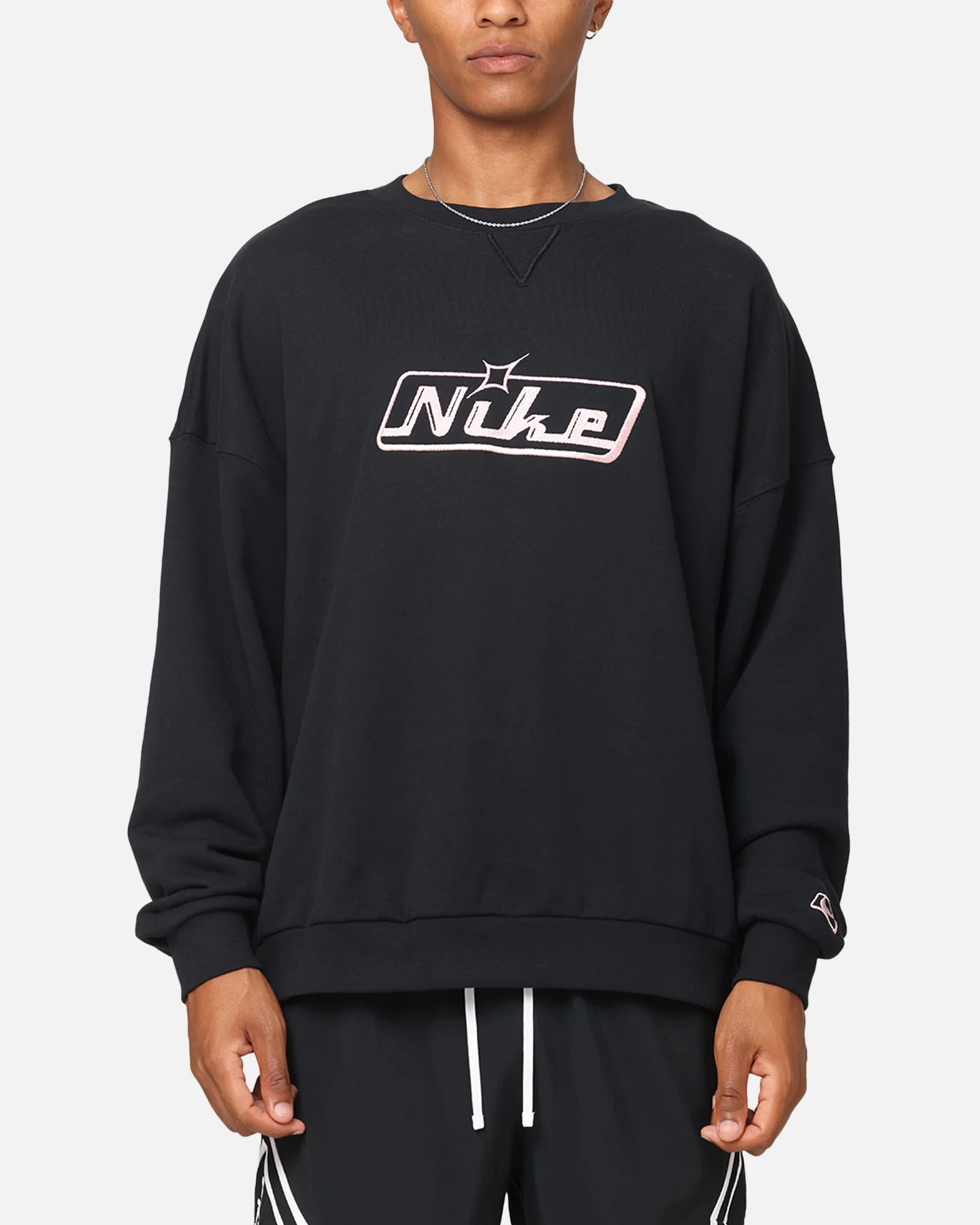Nike Club Oversized Crewneck Sweatshirt Black/Pink