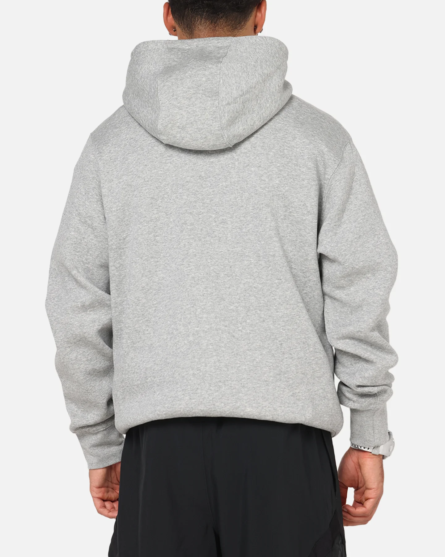 Nike Club Pullover Fleece Hoodie Dark Grey Heather - Image 3