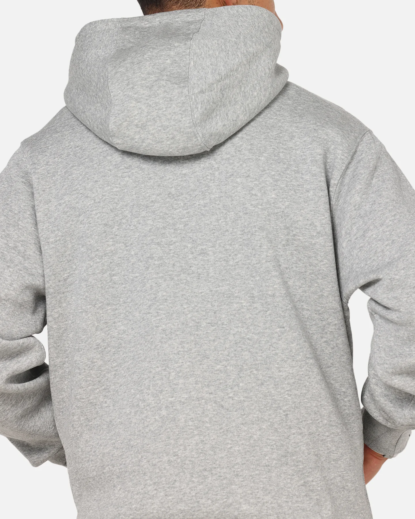 Nike Club Pullover Fleece Hoodie Dark Grey Heather - Image 7