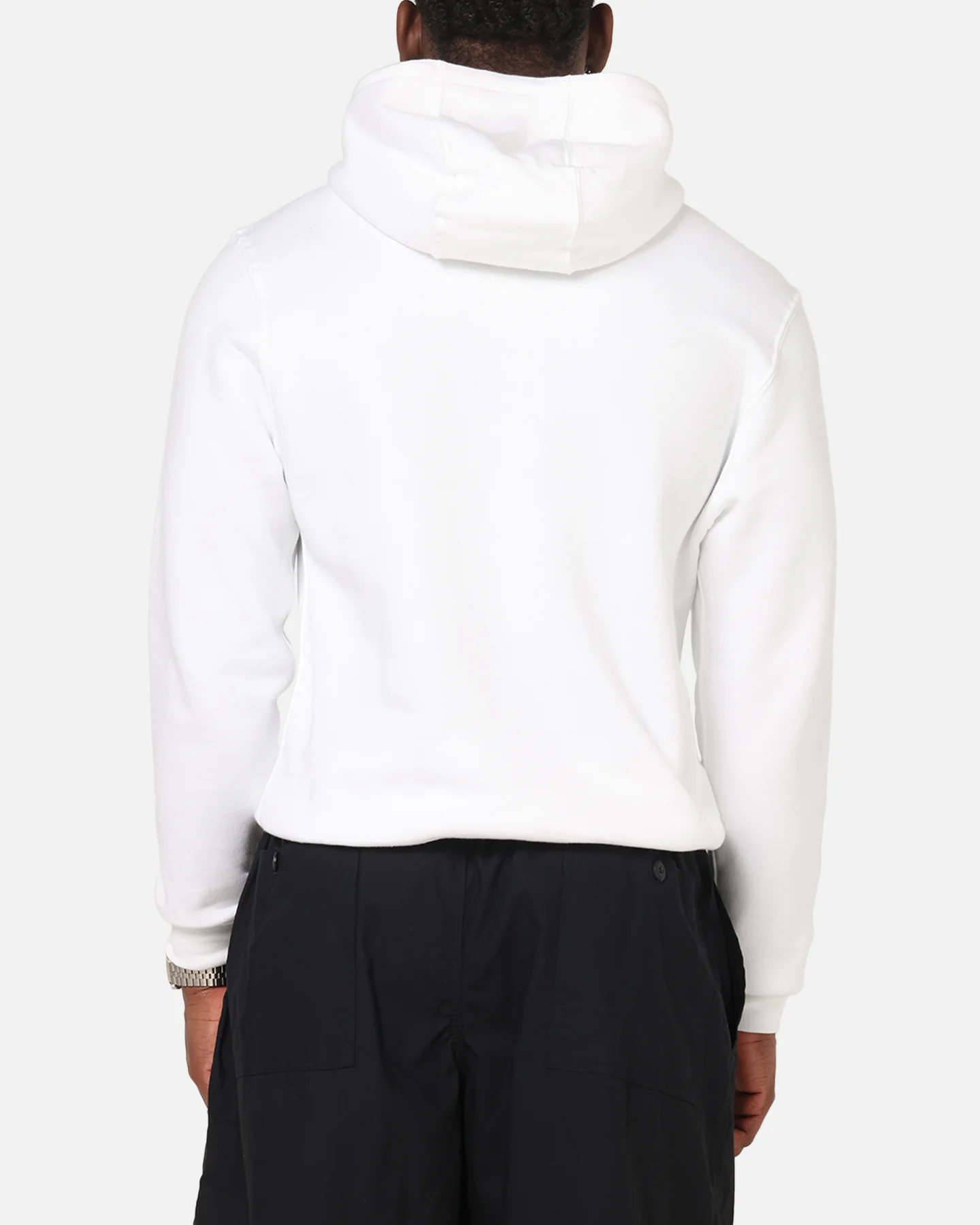 Nike Club Pullover Fleece Hoodie White/White/Black - Image 3