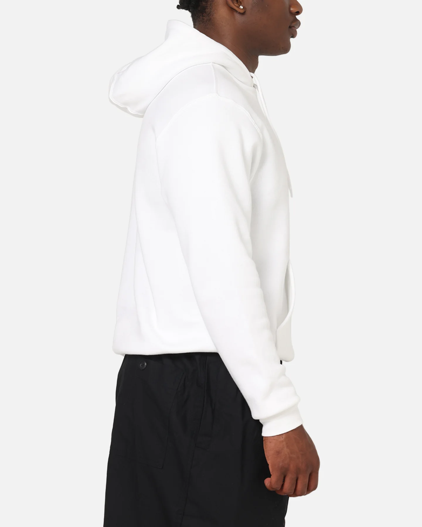 Nike Club Pullover Fleece Hoodie White/White/Black - Image 4