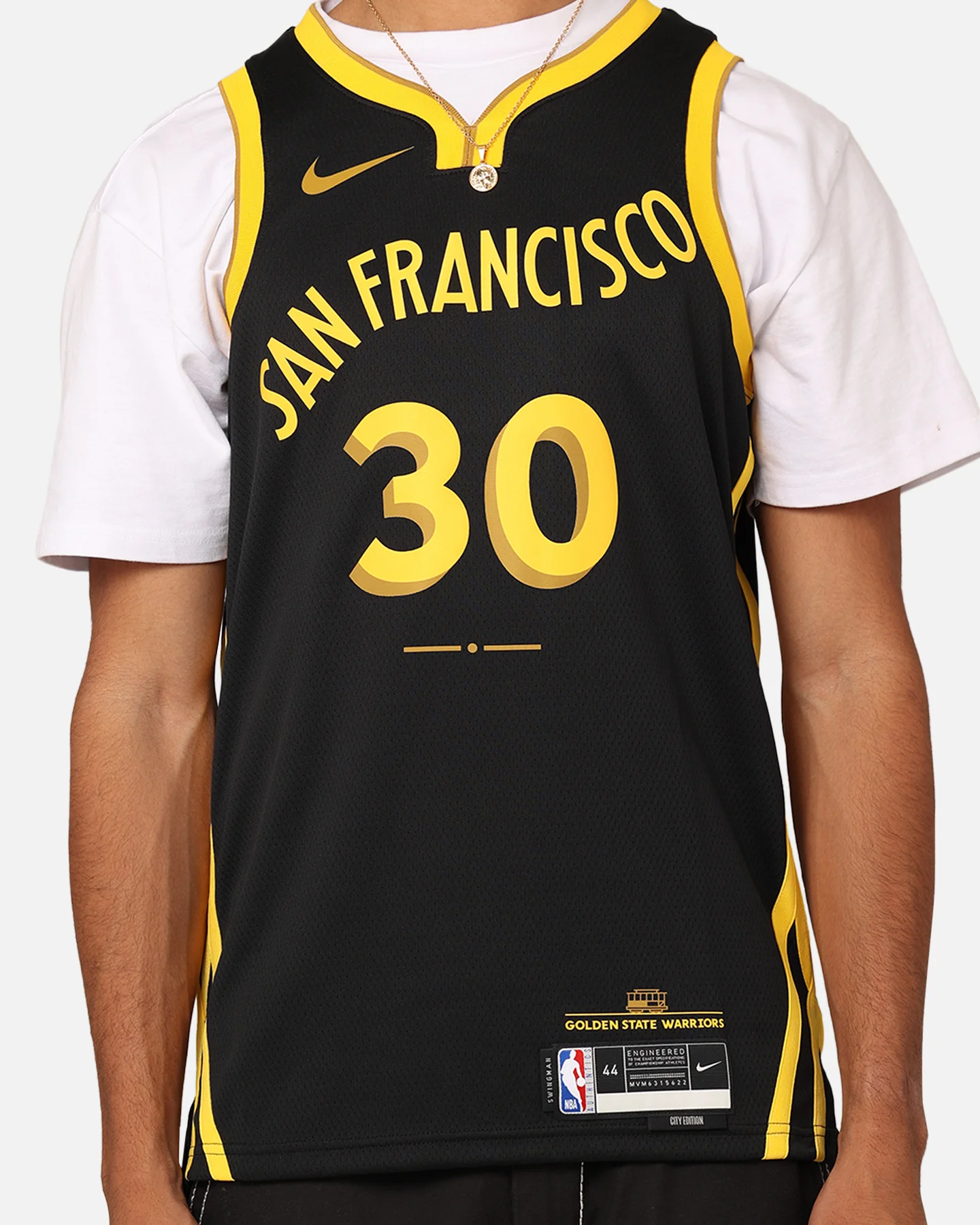 Nike Golden State Warriors Steph Curry Dri-FIT Swingman Jersey Black - Image 4