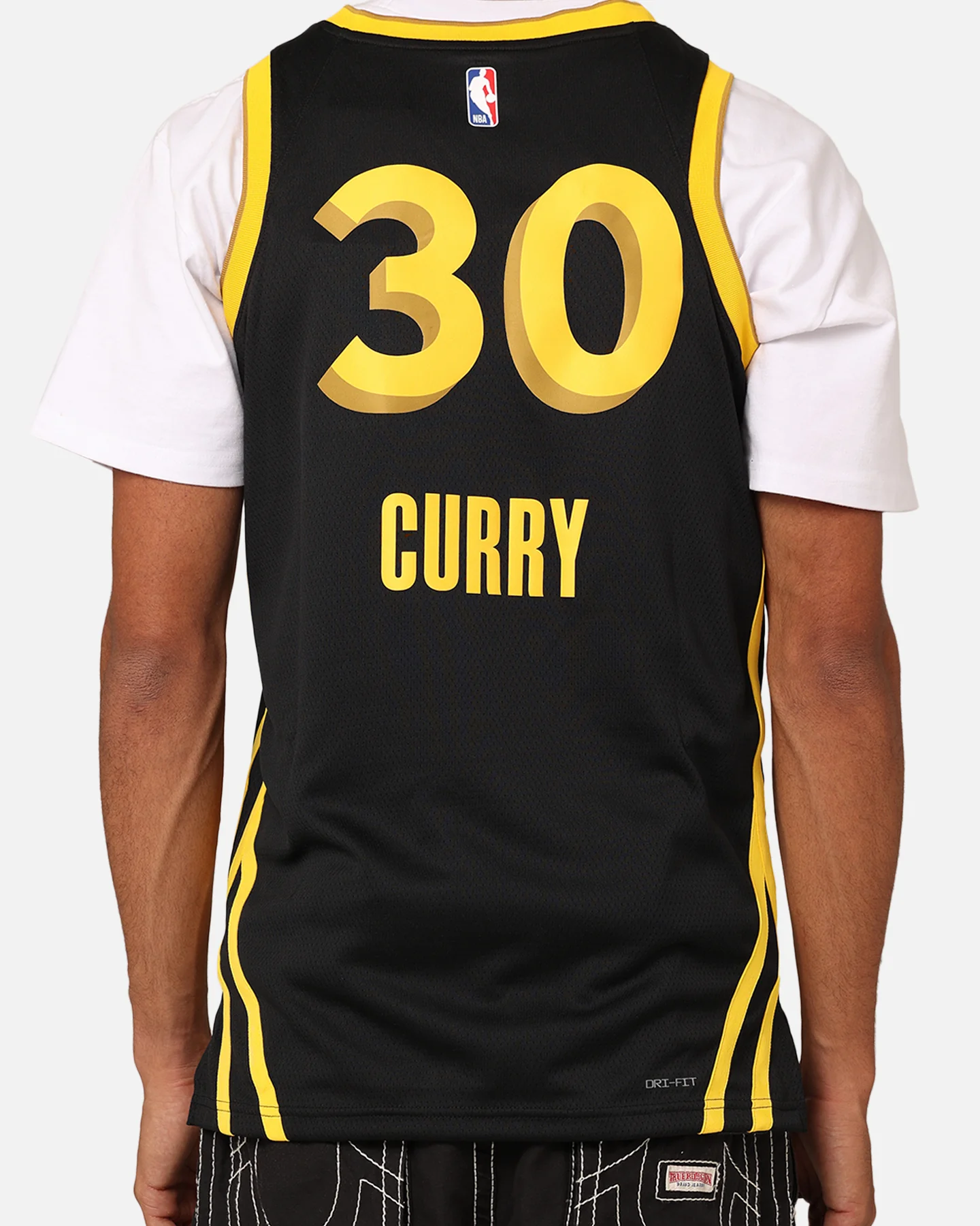 Nike Golden State Warriors Steph Curry Dri-FIT Swingman Jersey Black - Image 5