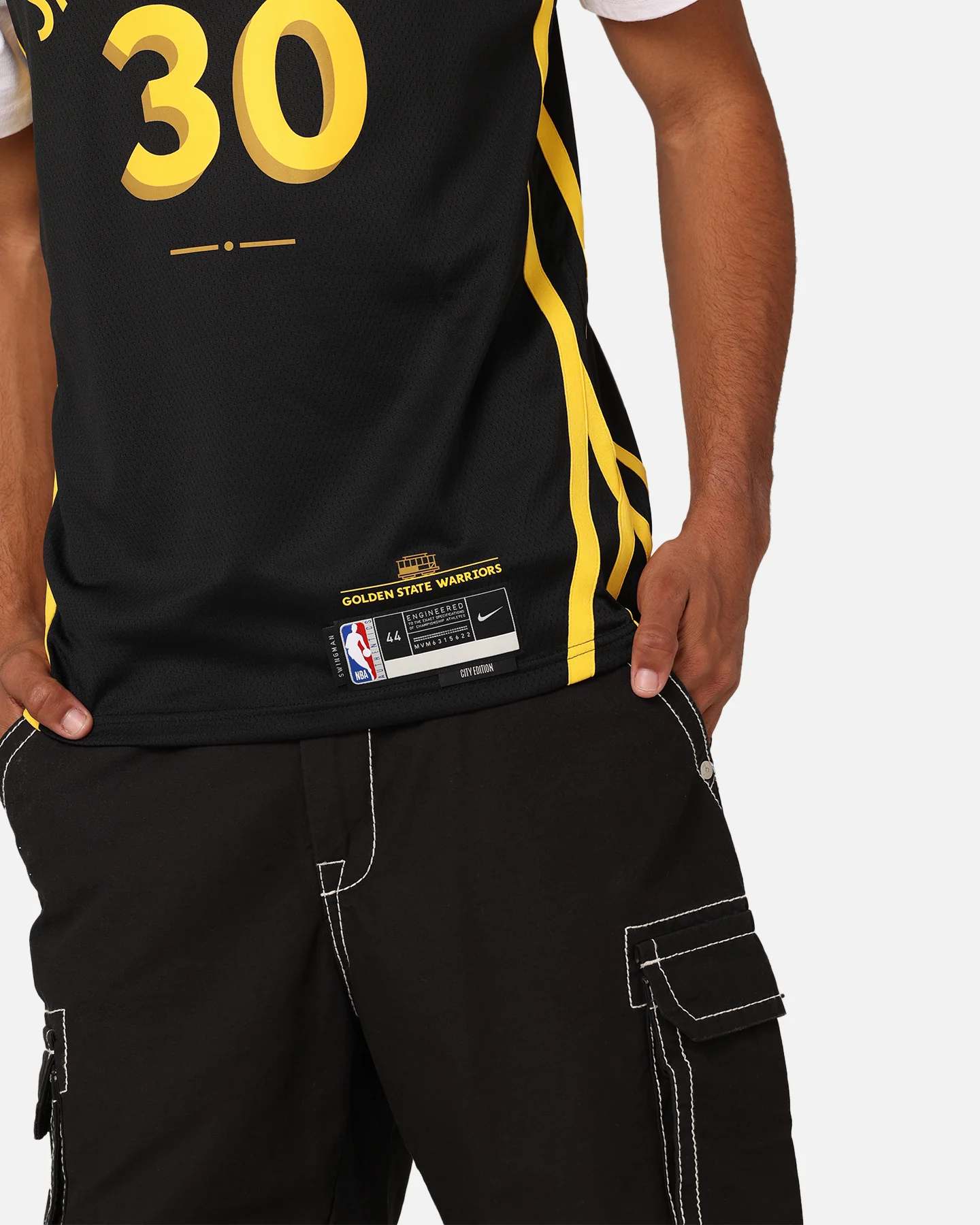 Nike Golden State Warriors Steph Curry Dri-FIT Swingman Jersey Black - Image 9