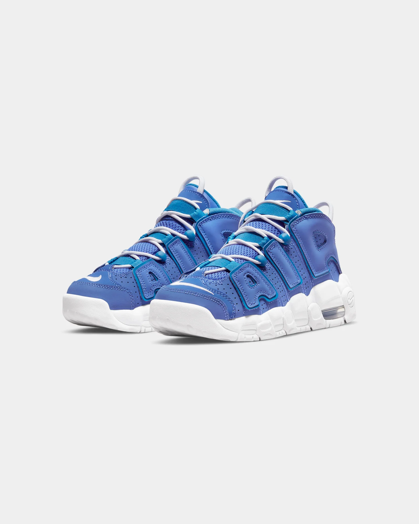 Nike Kid's Air More Uptempo (GS) Medium Blue/White/Battle Blue - Image 2