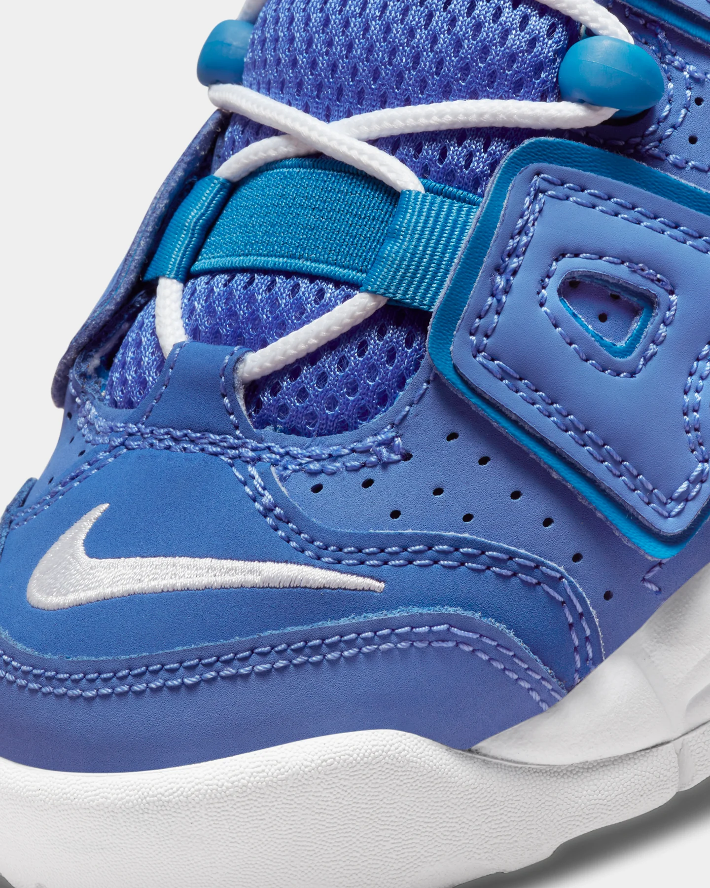Nike Kid's Air More Uptempo (GS) Medium Blue/White/Battle Blue - Image 6