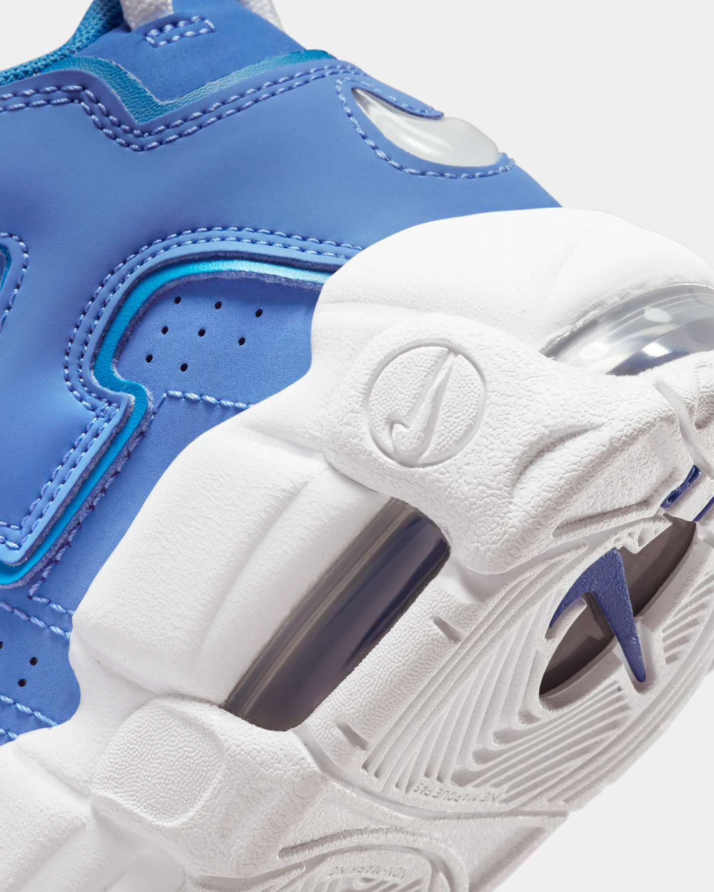 Nike Kid's Air More Uptempo (GS) Medium Blue/White/Battle Blue - Image 8