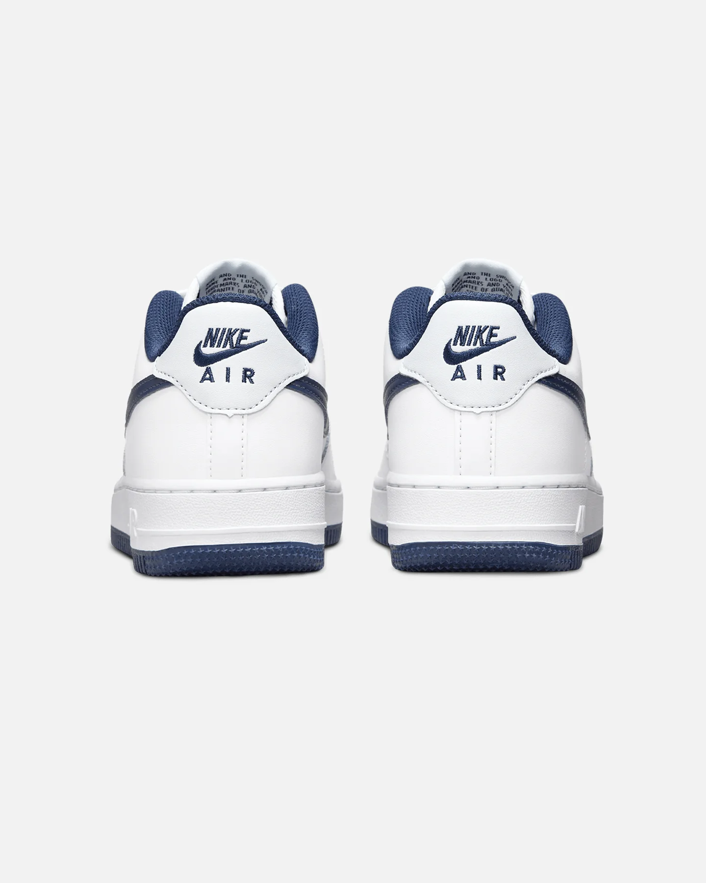 Nike Kids' Air Force 1 (GS) White/Midnight Navy - Image 3