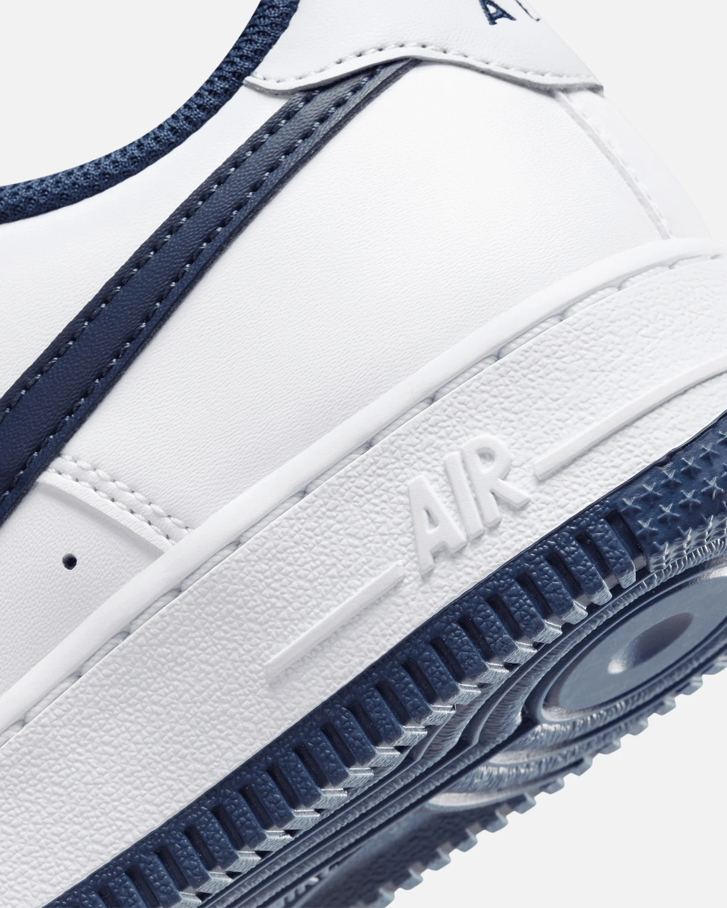 Nike Kids' Air Force 1 (GS) White/Midnight Navy - Image 8