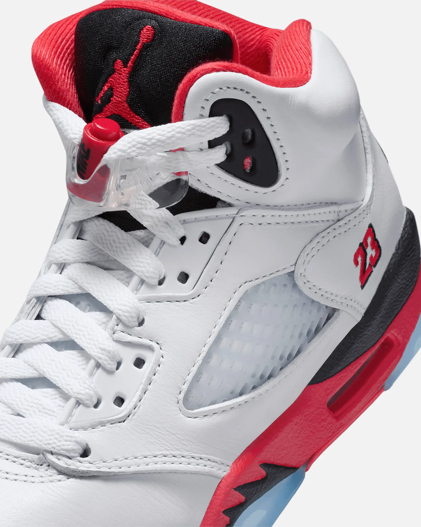 Nike Kids' Air Jordan 5 Retro OG "Fire Red" (GS) White/Fire Red - Image 6
