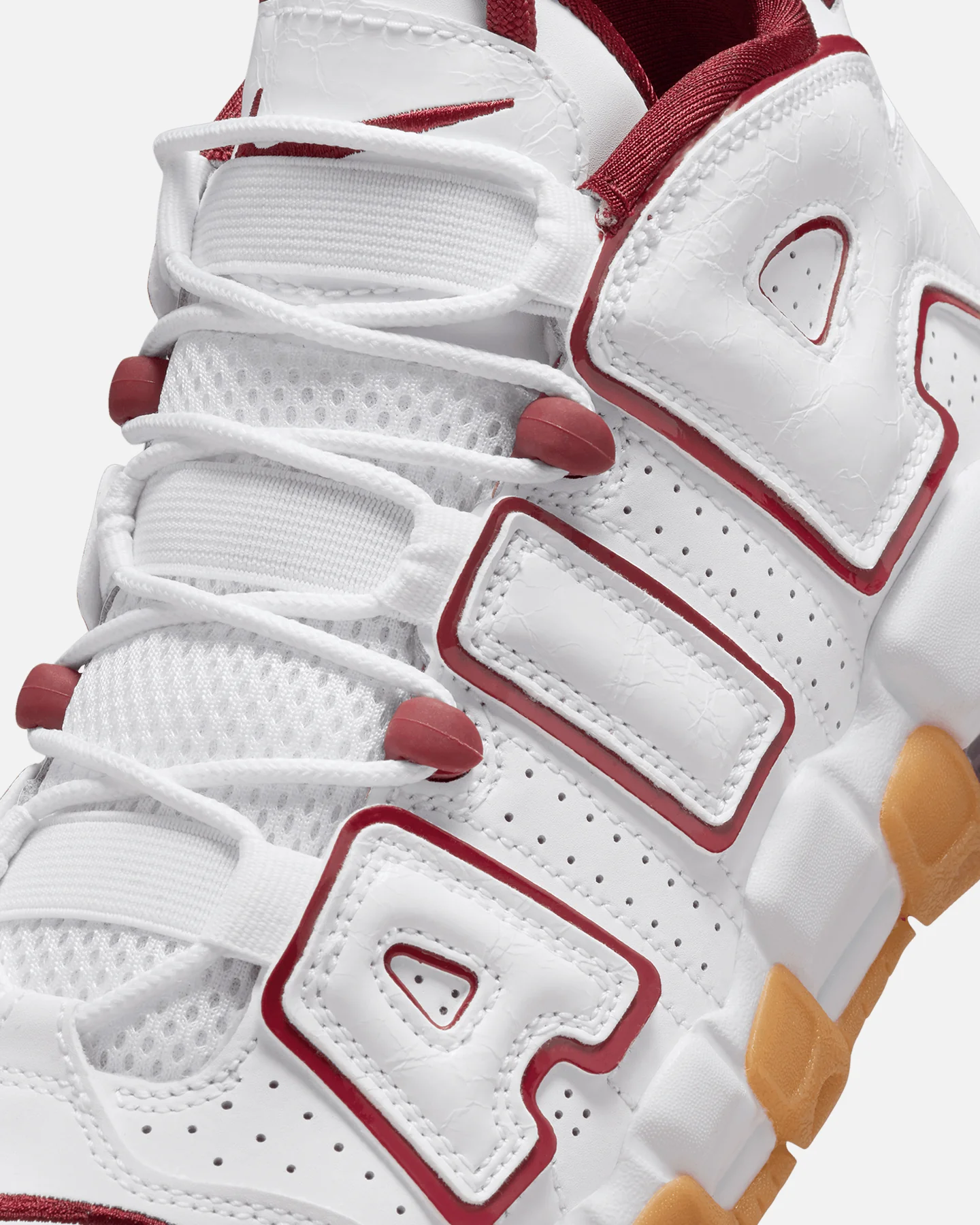 Nike Kids' Air More Uptempo (GS) White/Red - Image 6